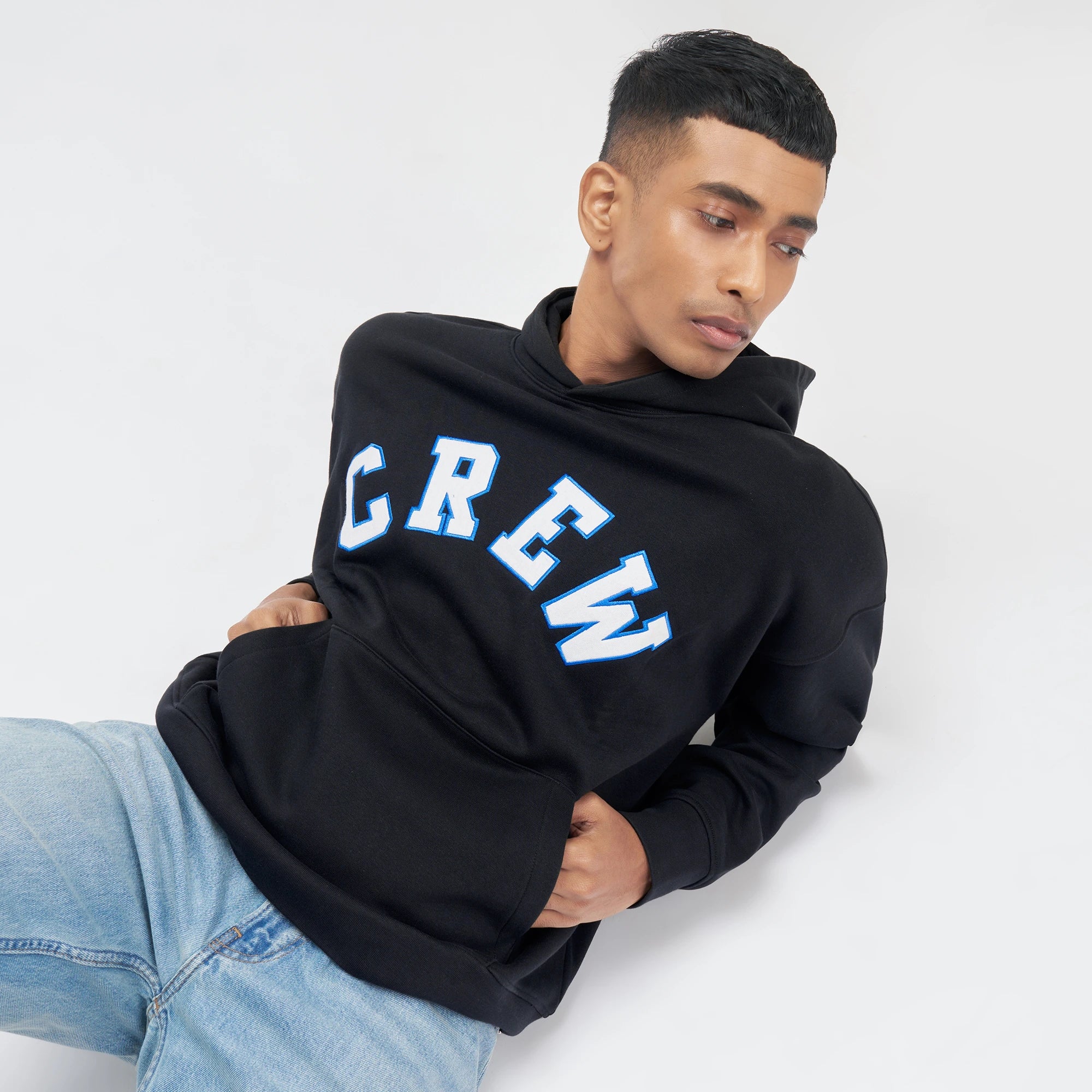 Crew Oversized Hoodie  - Ink Black - Image 4