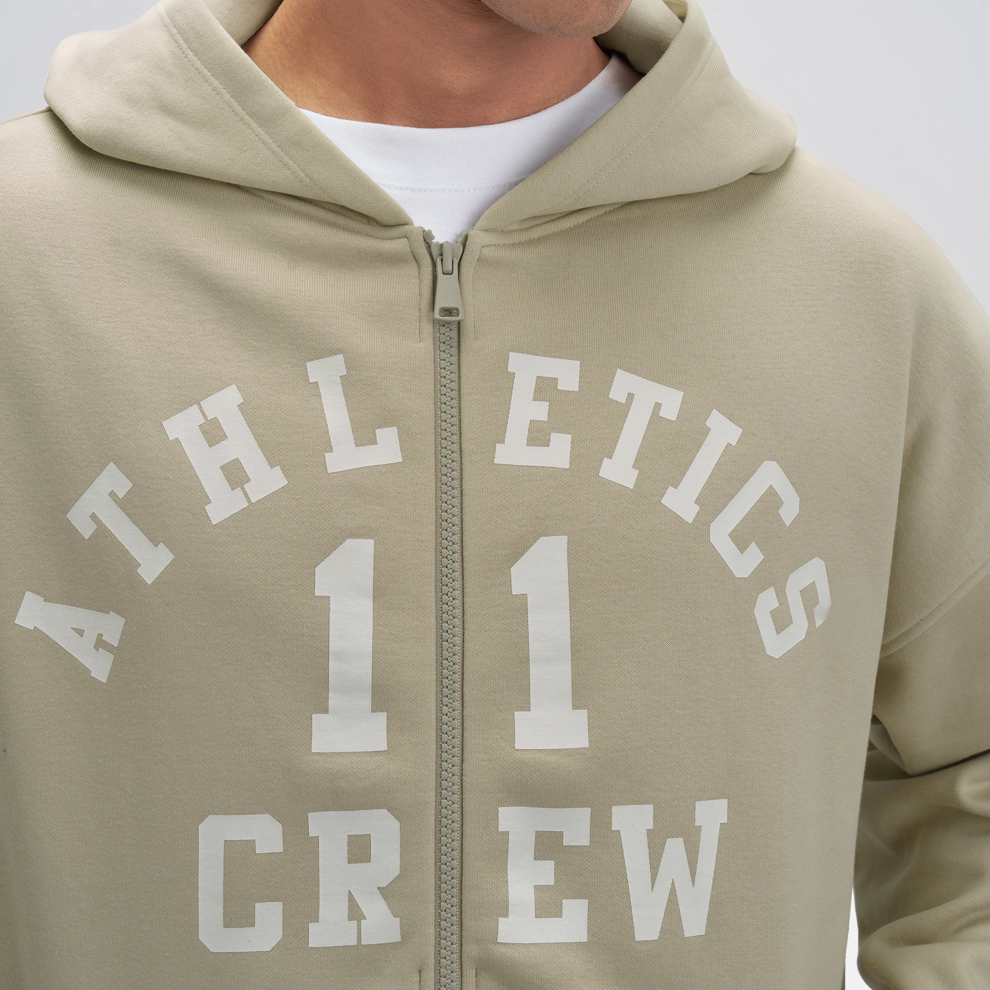Oversized Zipper Hoodie and Trackpants Co-ord Set Minted Grey - Image 5