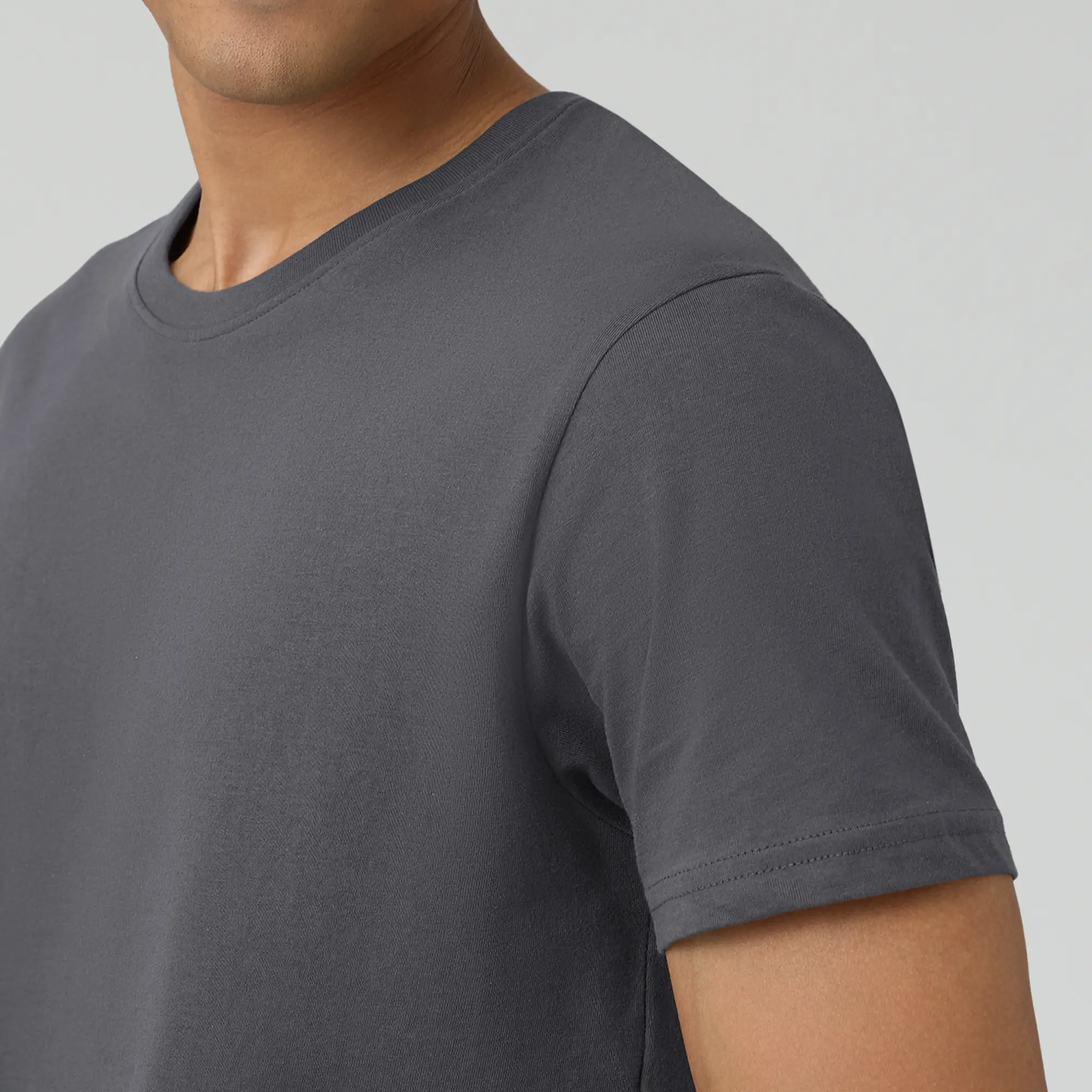 Pace Combed Cotton T-shirts Anchor Grey - Image 5
