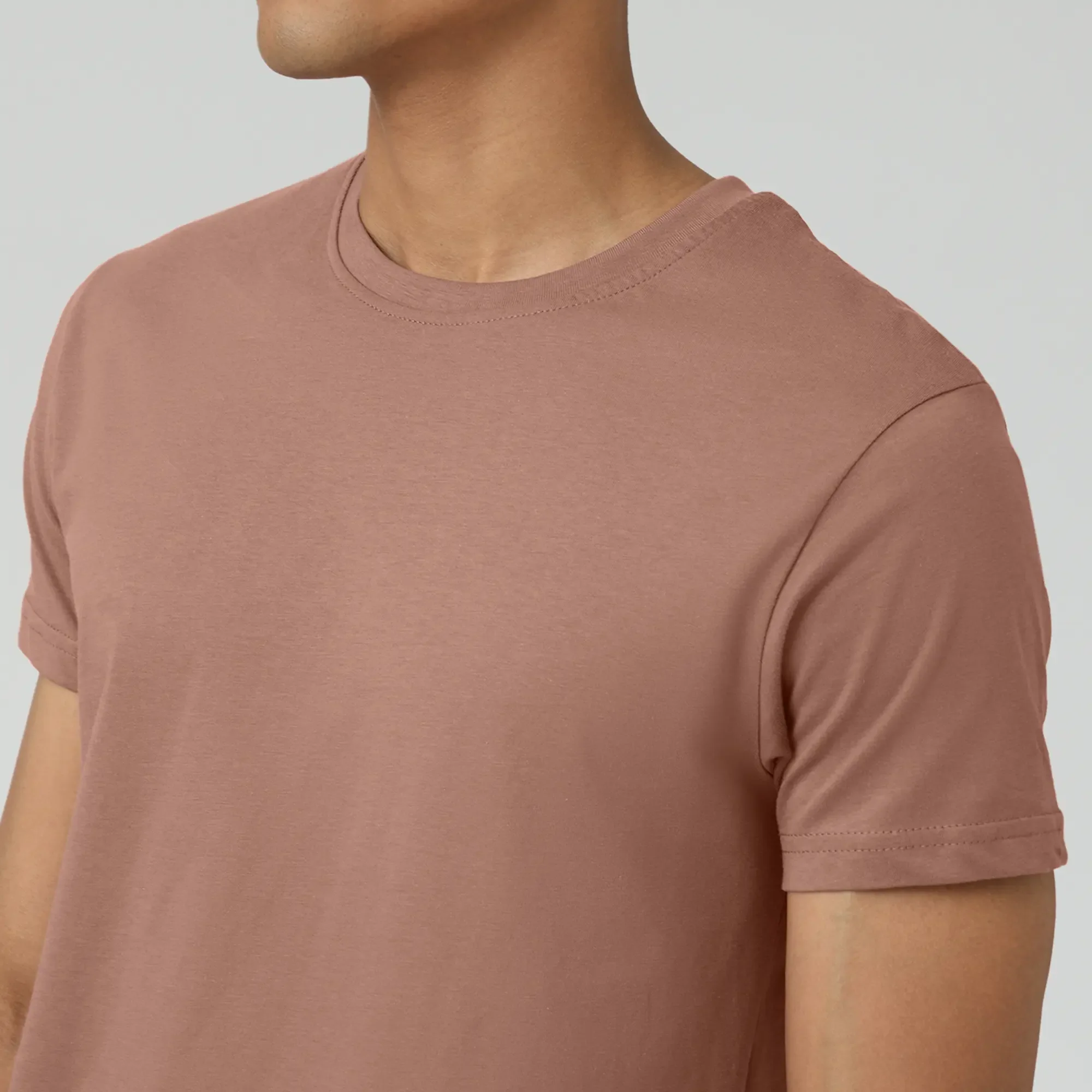 Pace Combed Cotton T-shirts Brown Latte - Image 5