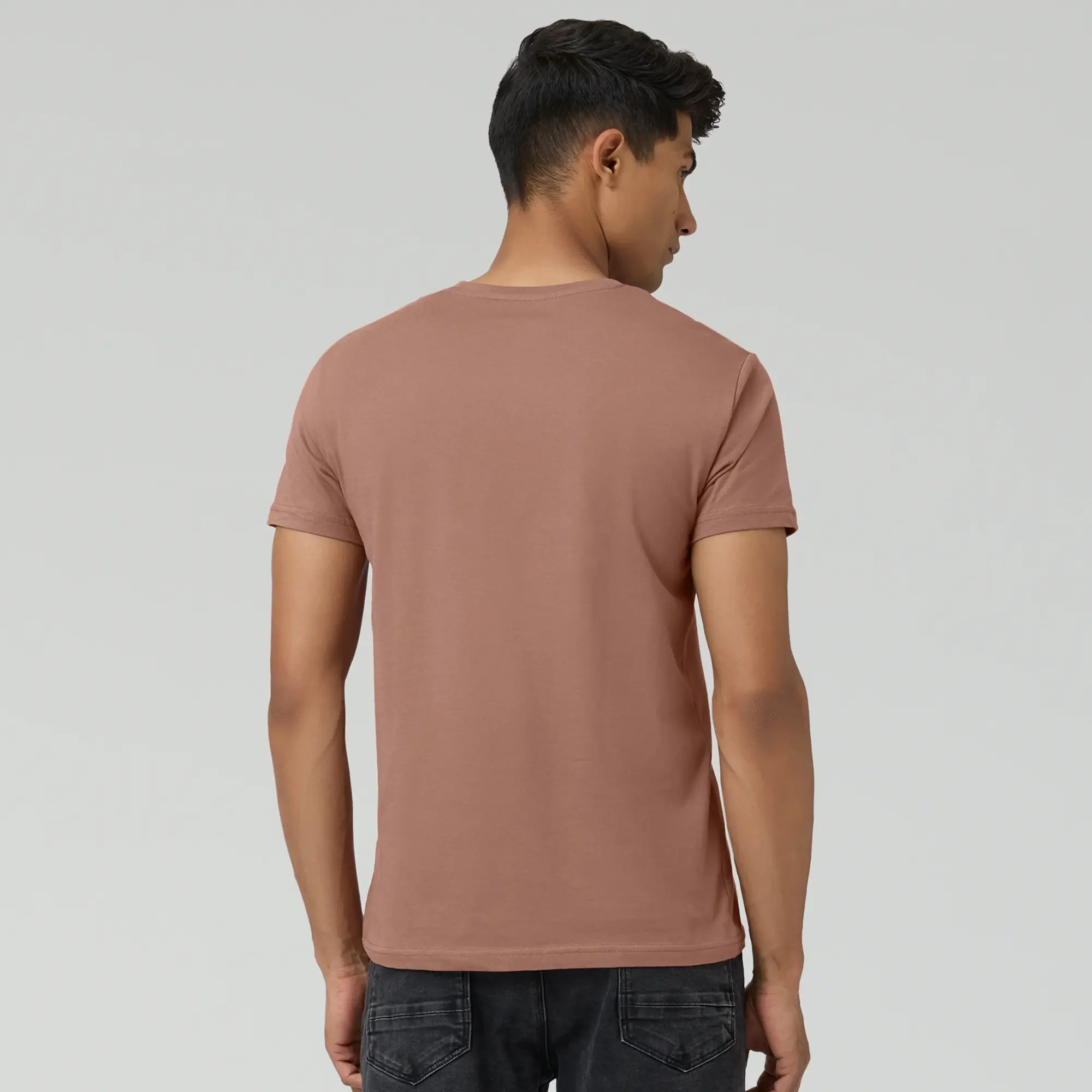 Pace Combed Cotton T-shirts Brown Latte - Image 6