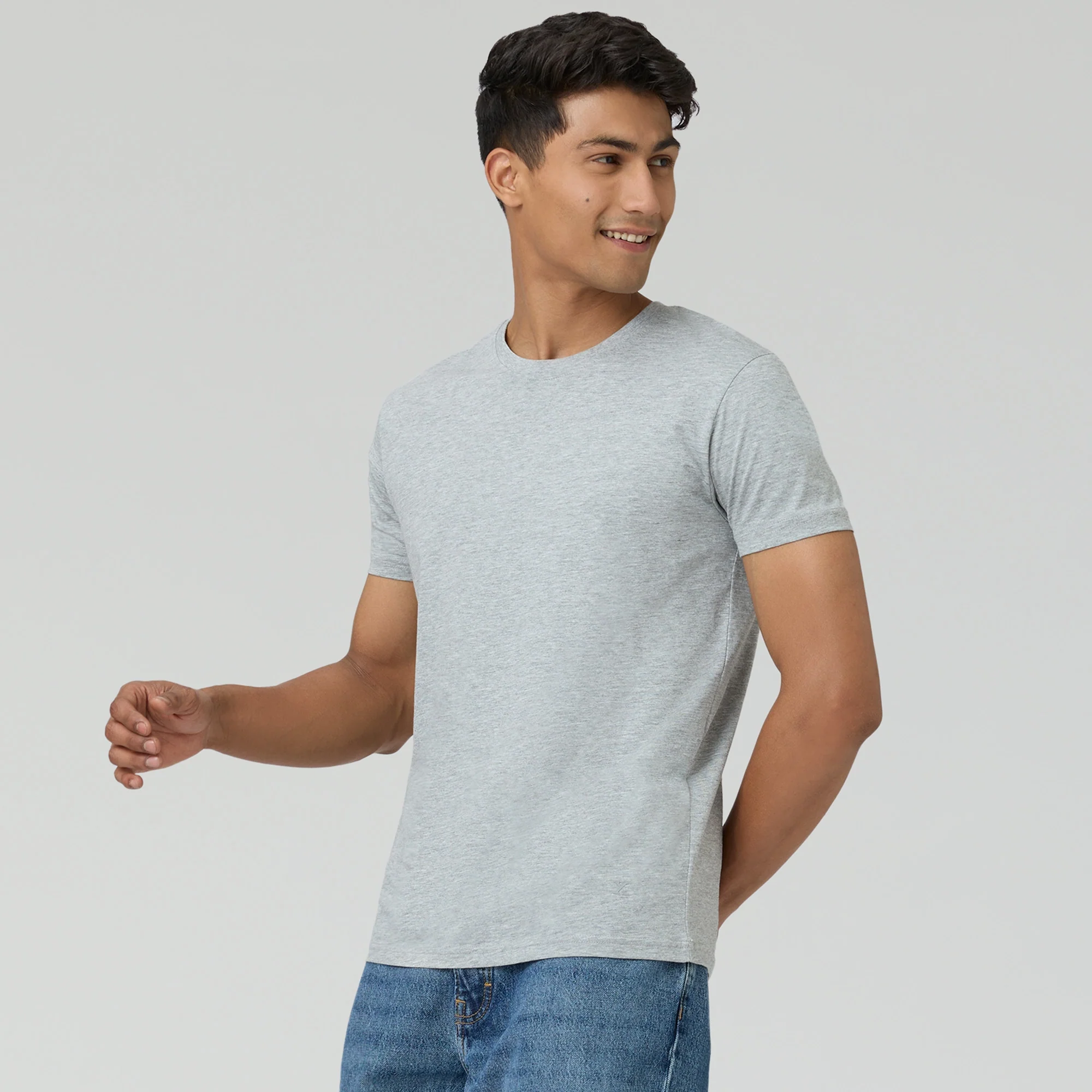 Pace Combed Cotton T-shirts Frost Grey - Image 3