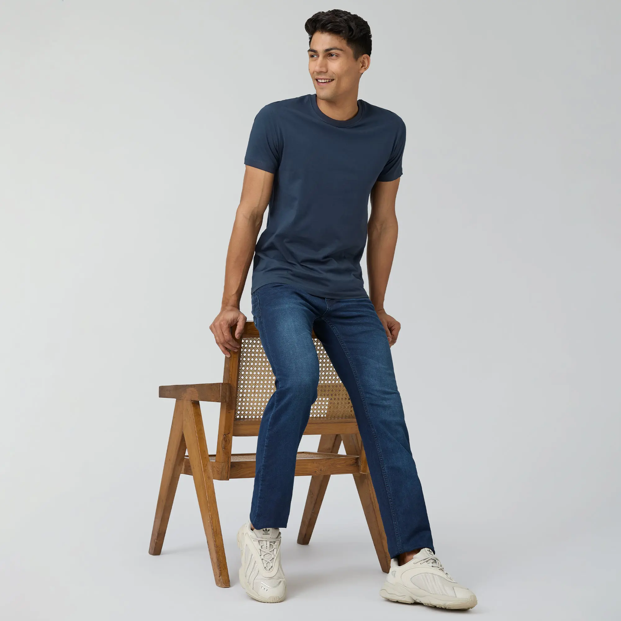 Pace Combed Cotton T-shirts Isle Blue - Image 2
