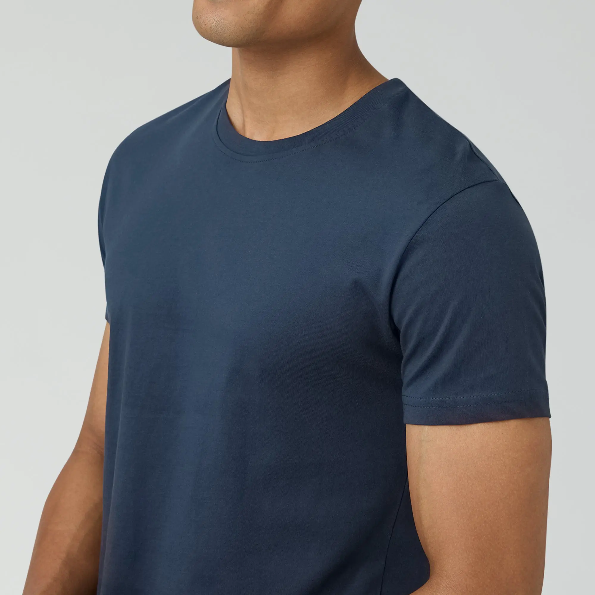Pace Combed Cotton T-shirts Isle Blue - Image 6