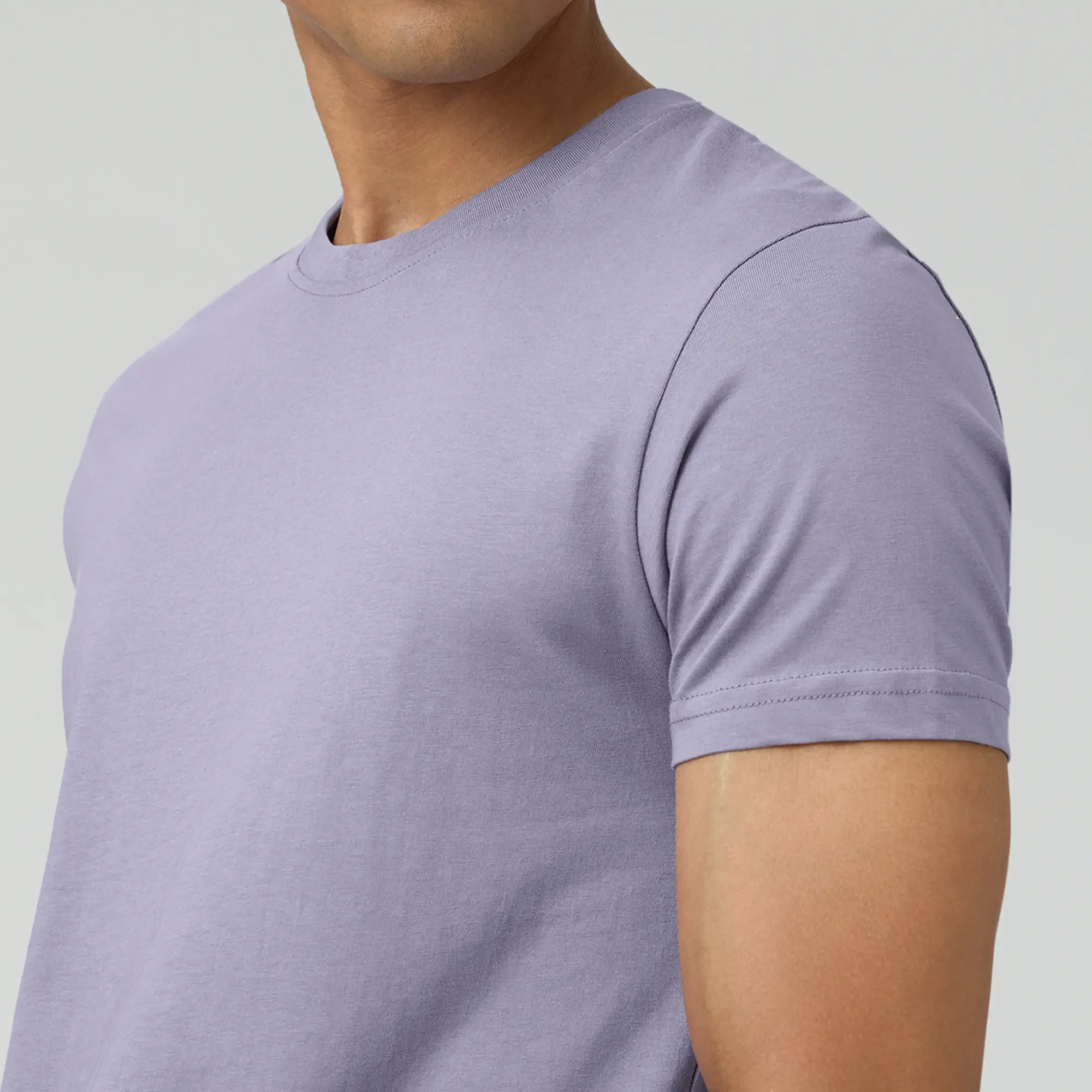 Pace Combed Cotton T-shirts Misty Lilac - Image 5