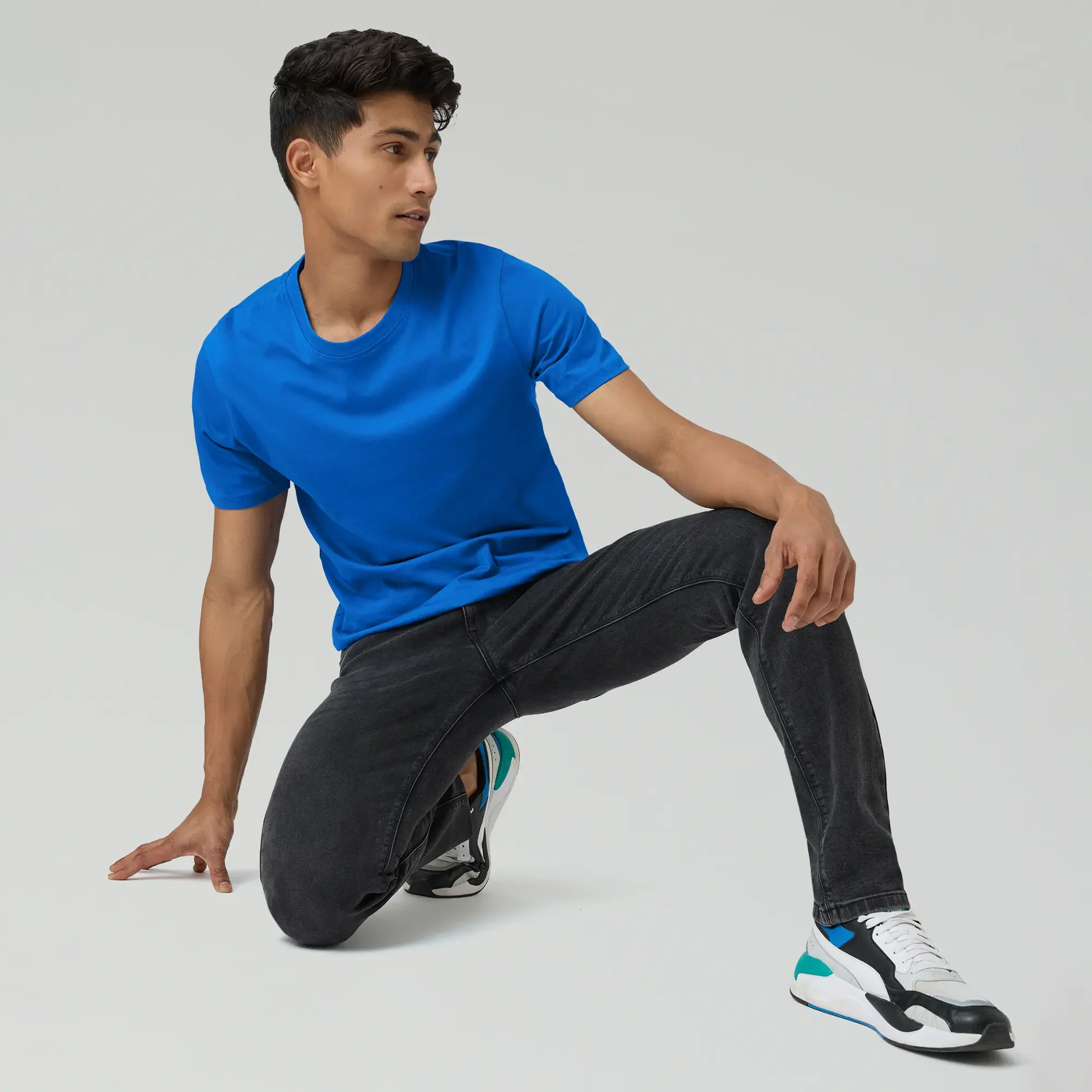 Pace Combed Cotton T-shirts Olympic Blue - Image 2