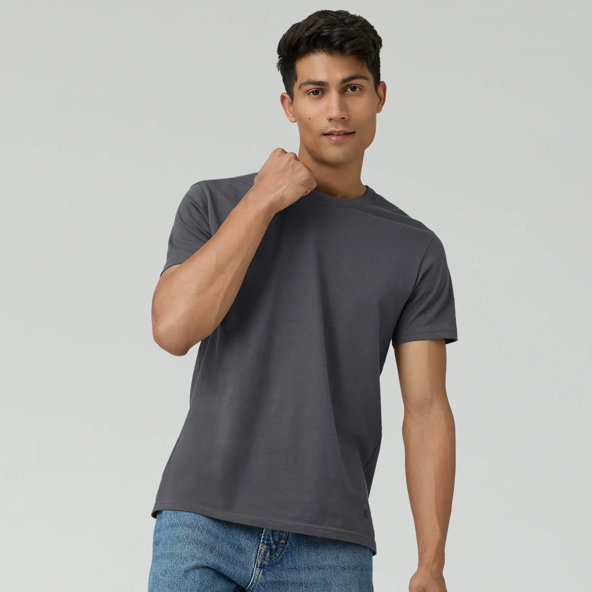 Pace Combed Cotton T-shirts Anchor Grey - Image 4