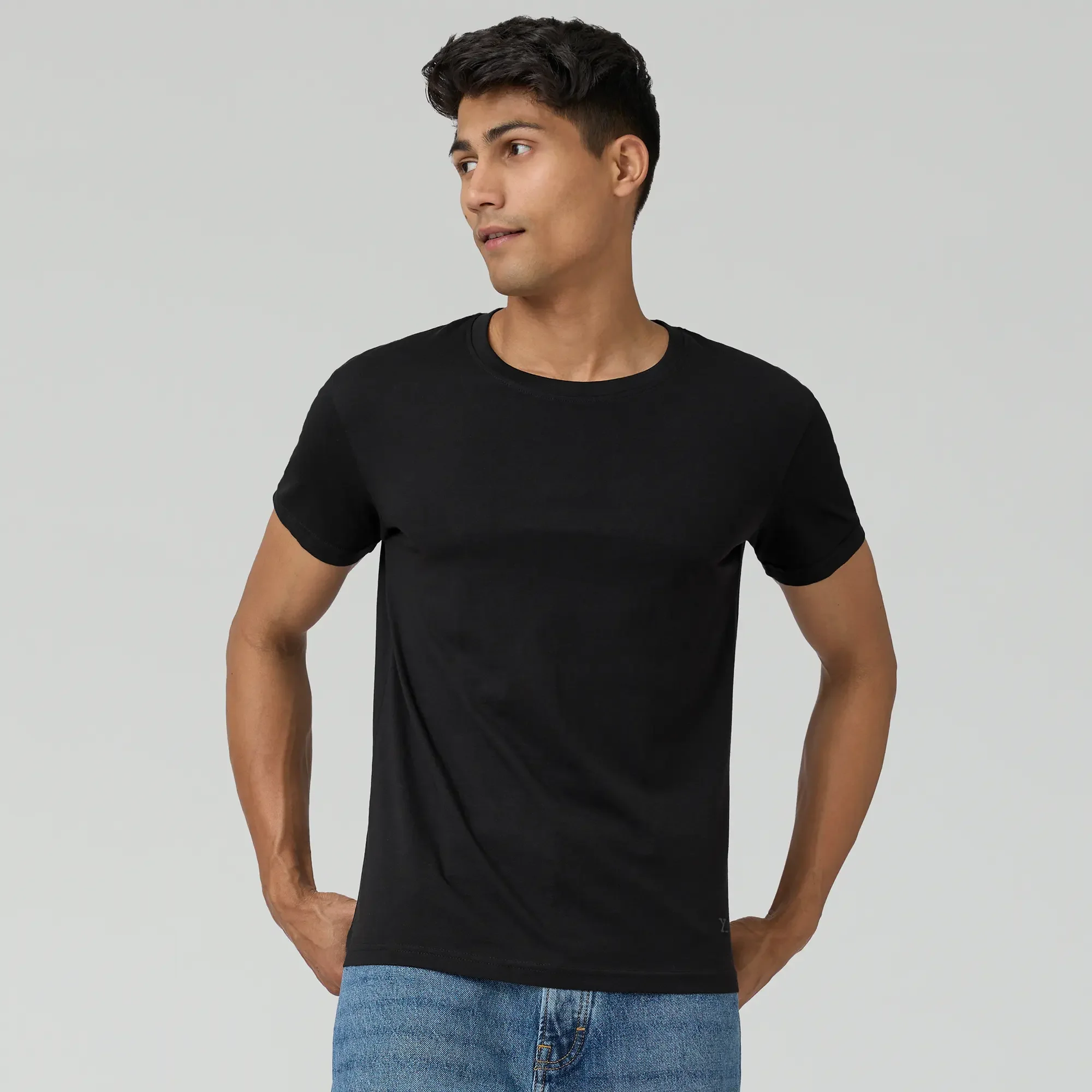 Pace Combed Cotton T-shirts Pitch Black - Image 4