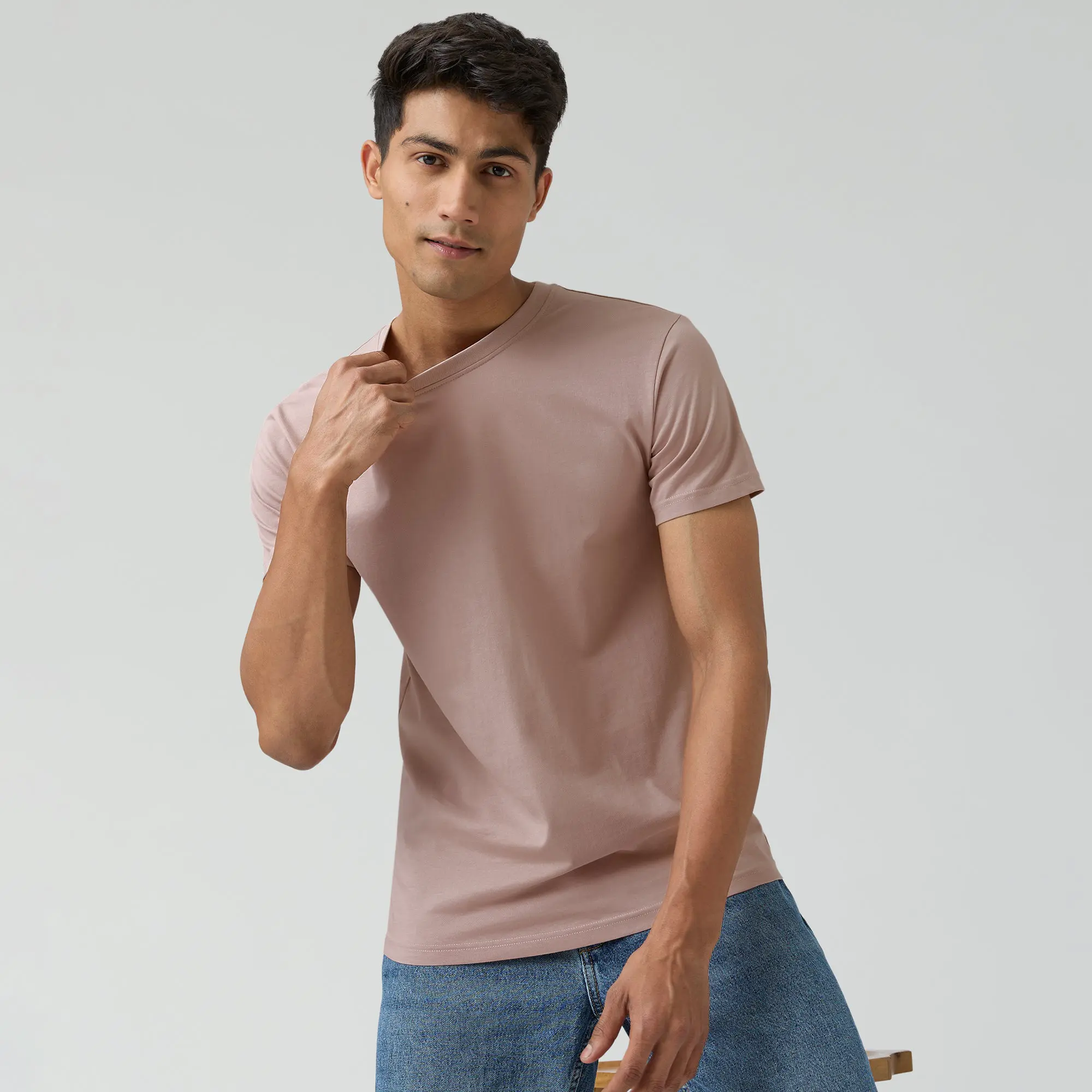 Pace Combed Cotton T-shirts Tea White - Image 3