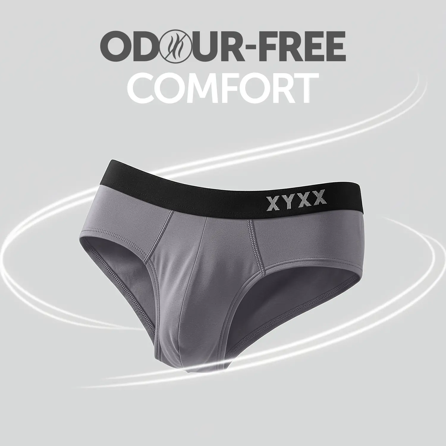 Pace Cotton Rib Briefs Ash Grey - Image 2