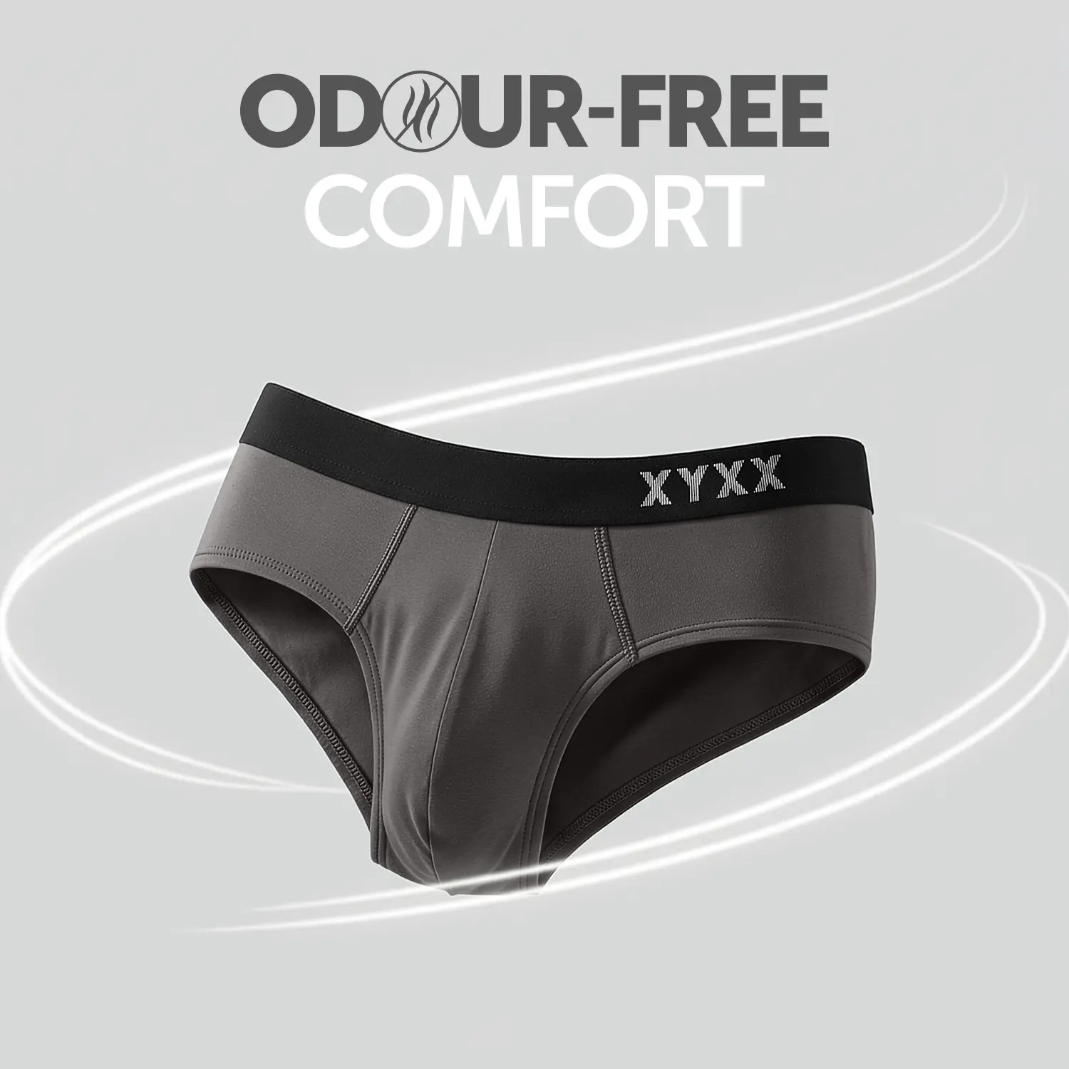 Pace Cotton Rib Briefs Charcoal Grey - Image 2