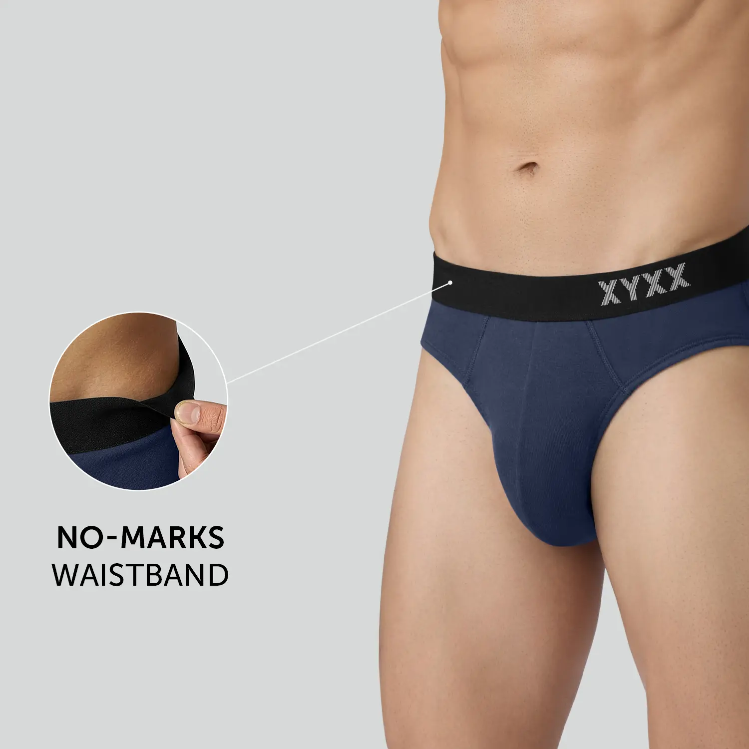 Pace Cotton Rib Briefs Estate Blue - Image 3