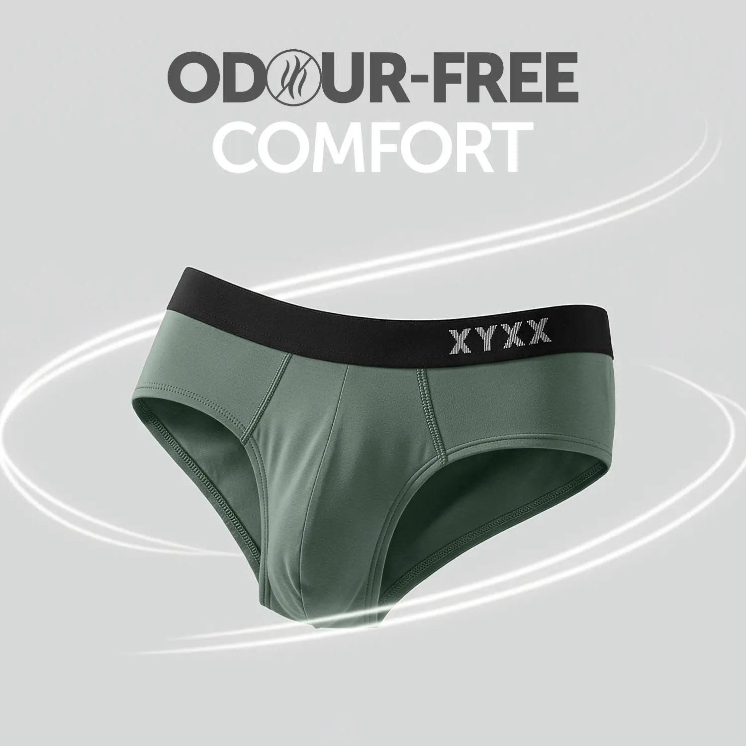Pace Cotton Rib Briefs Olive Green - Image 2