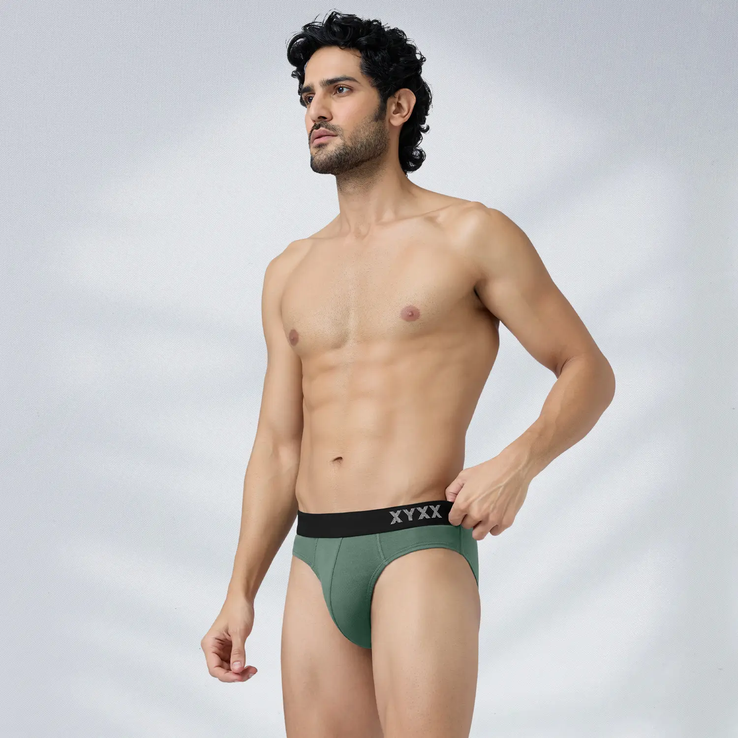 Pace Cotton Rib Briefs Olive Green - Image 5