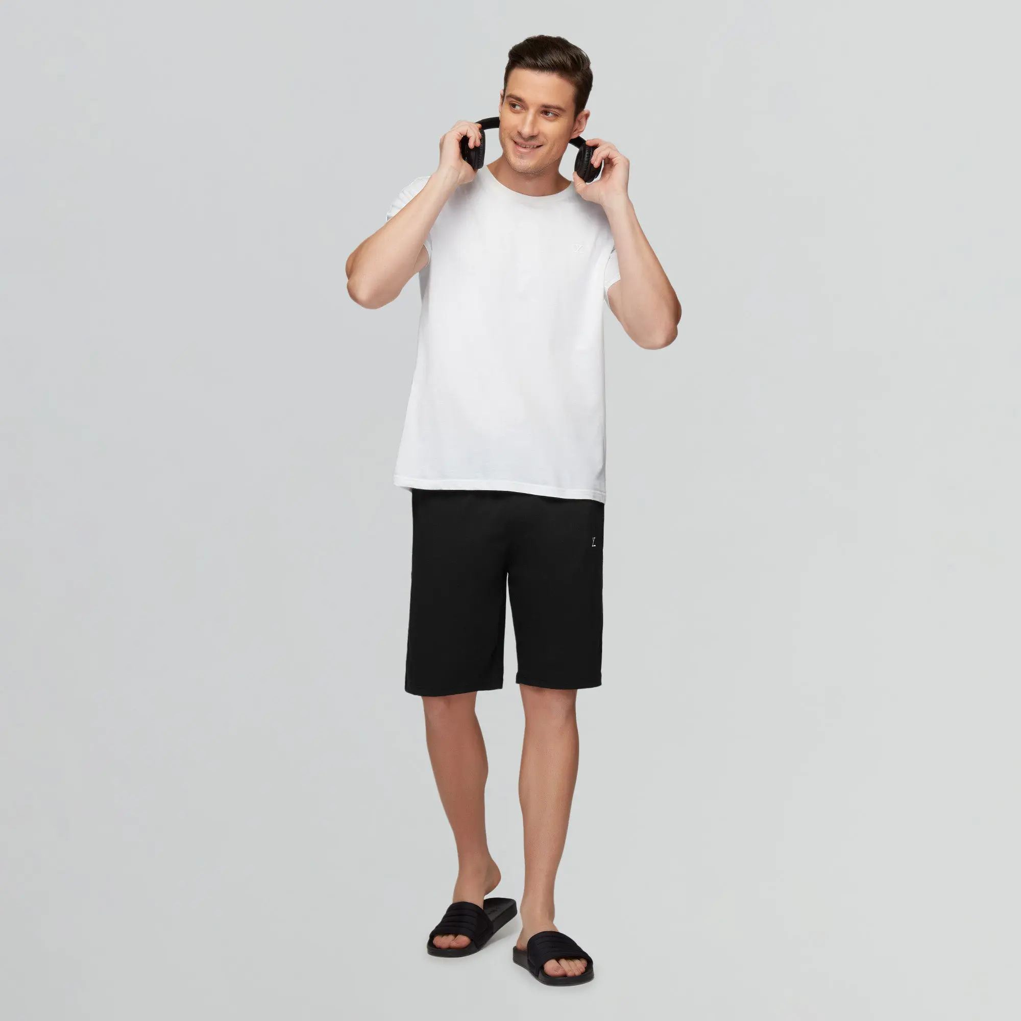 Pace Cotton Rich Shorts Pitch Black - Image 4