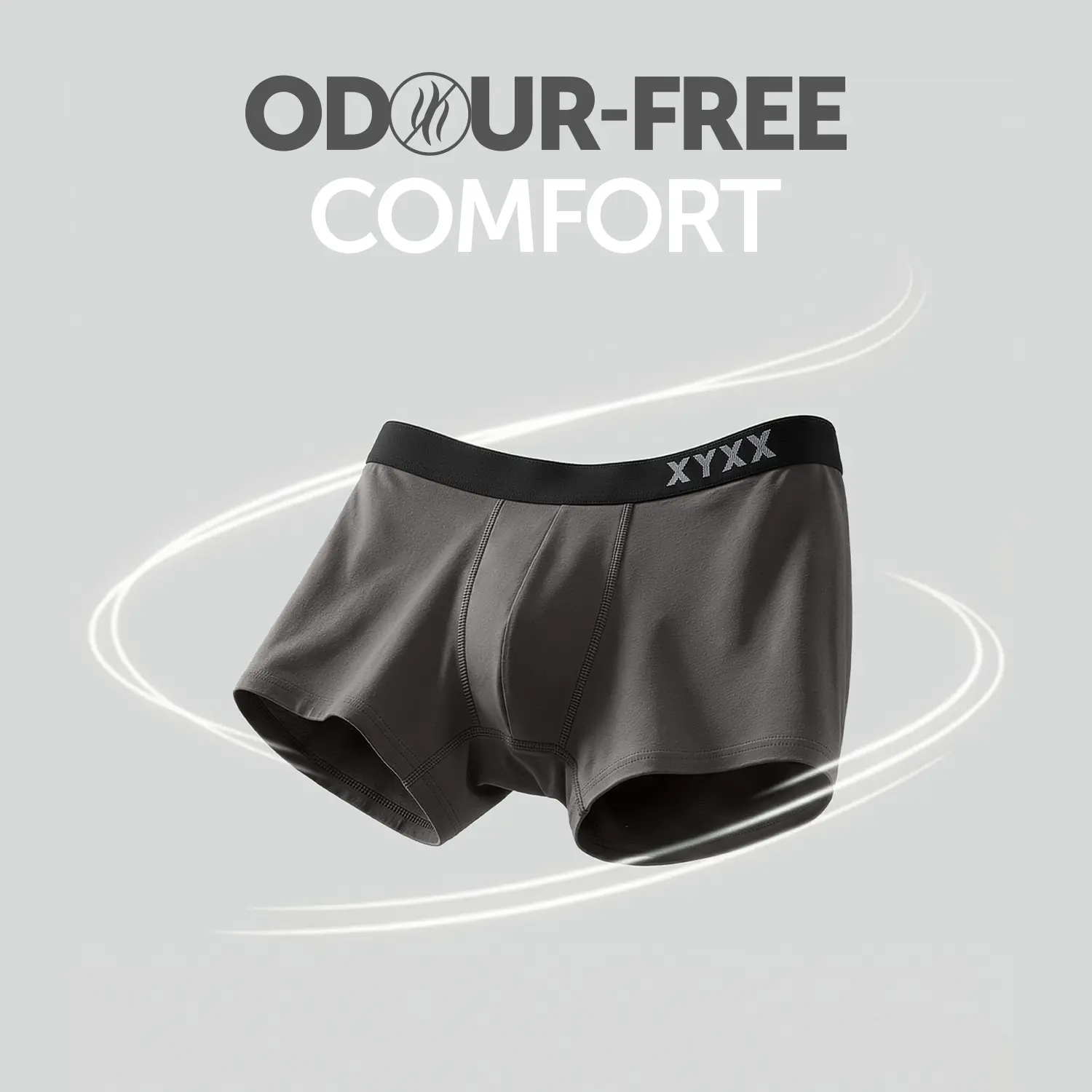 Pace Cotton Rib Trunks Charcoal Grey - Image 2