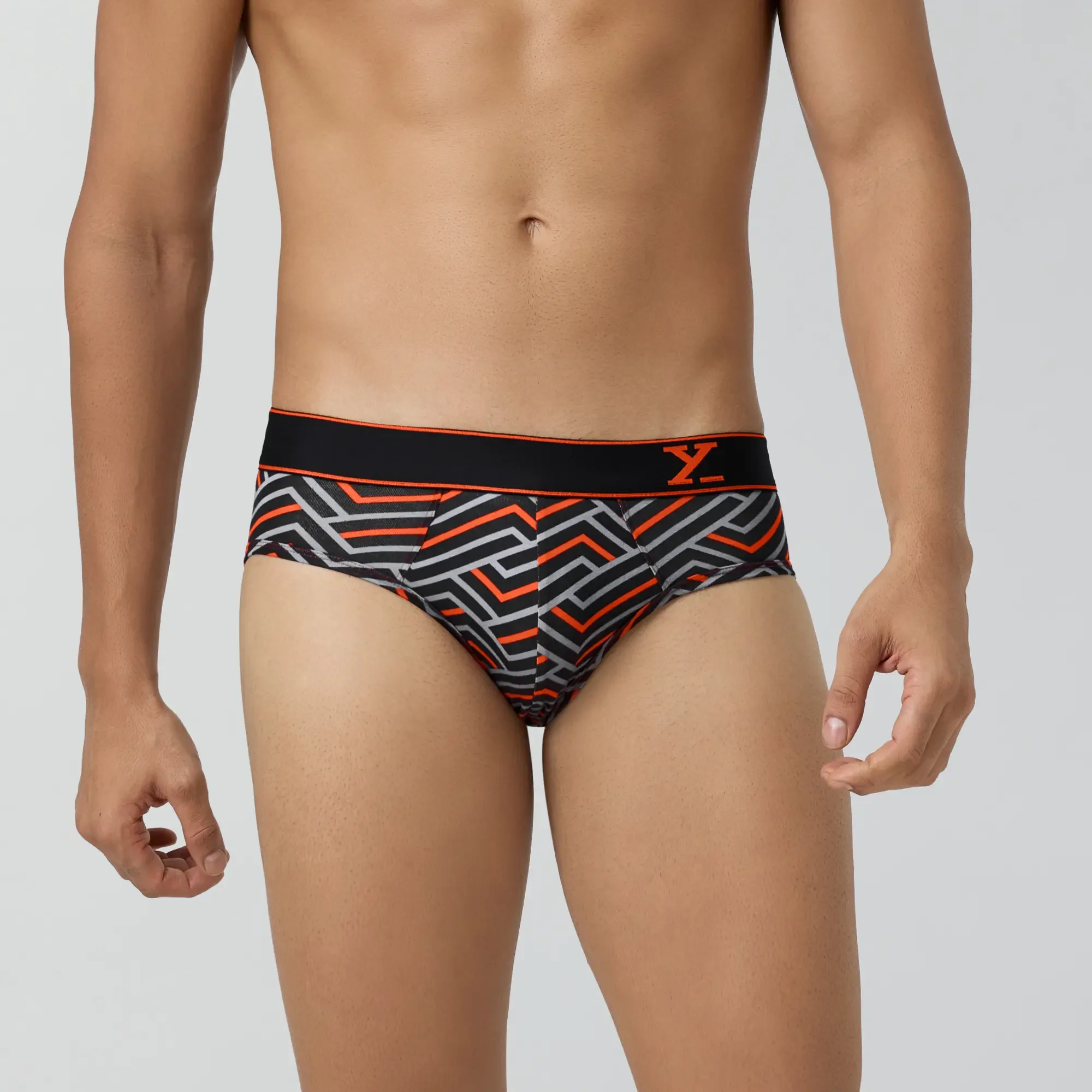 Parallax Cotton Briefs Black Stripes - Image 2