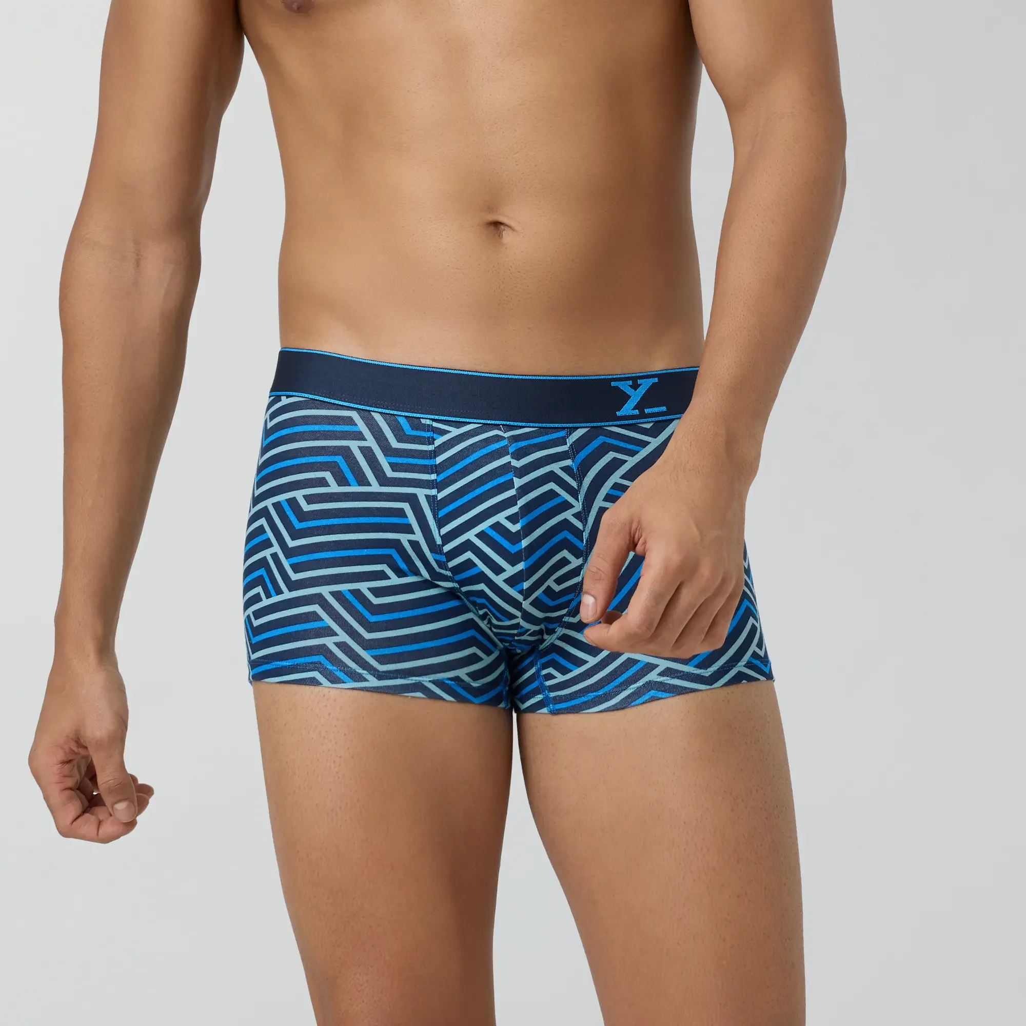 Parallax Cotton Trunks Blue Stripes - Image 2