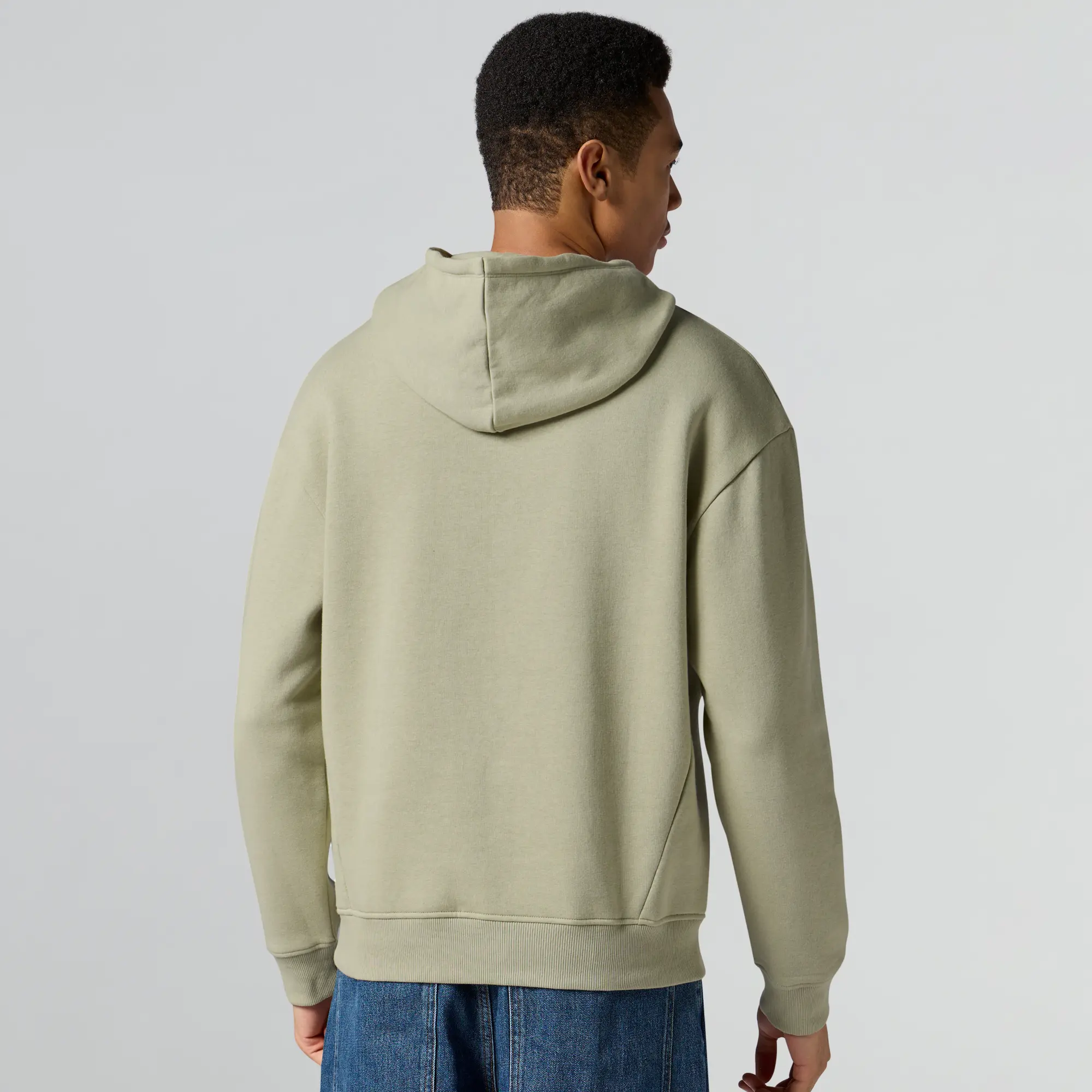 Pulse French Terry Cotton Blend Oversized Hoodies Cascade Grey - Image 5