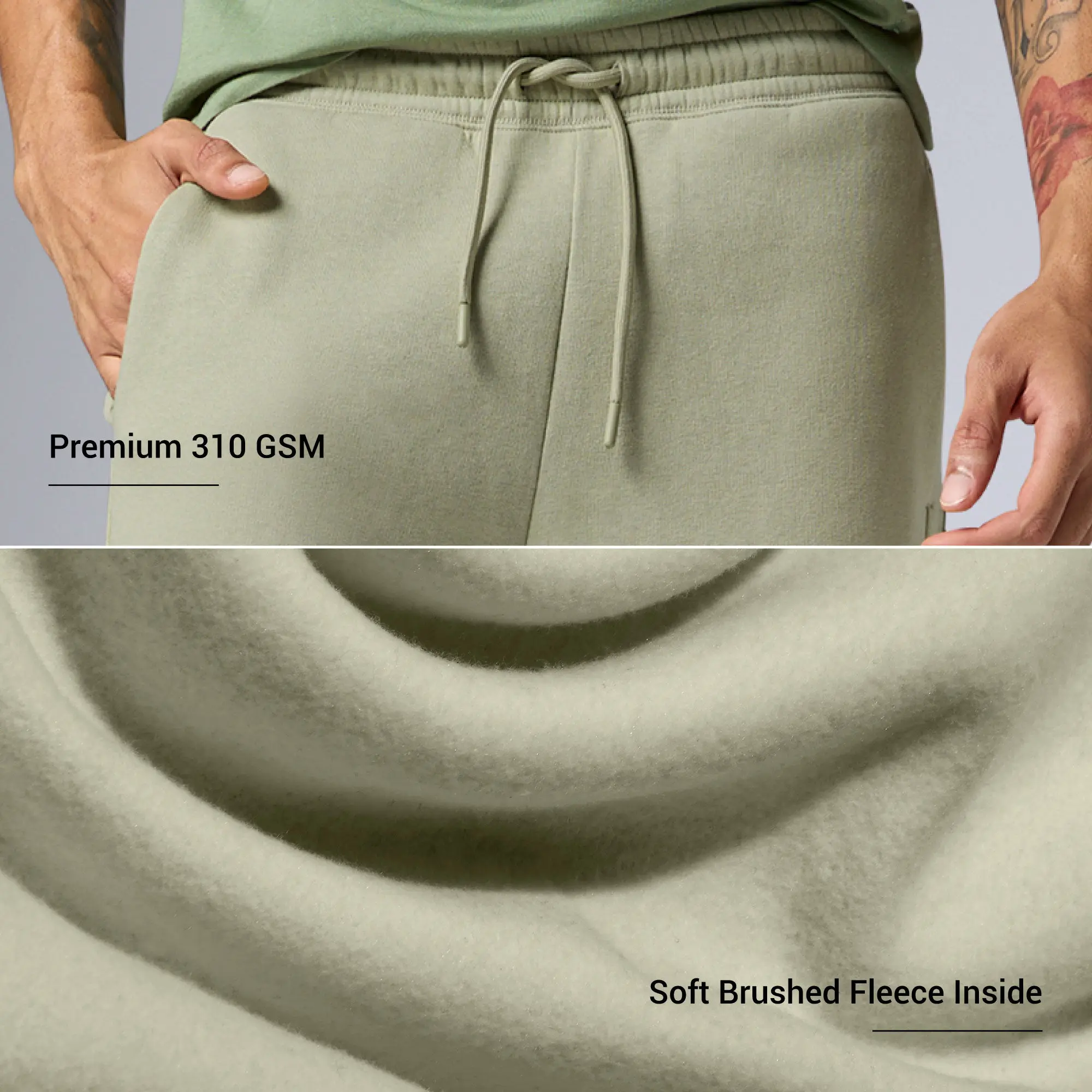 Pulse French Terry Cotton Blend Sweatpants Cascade Grey - Image 2