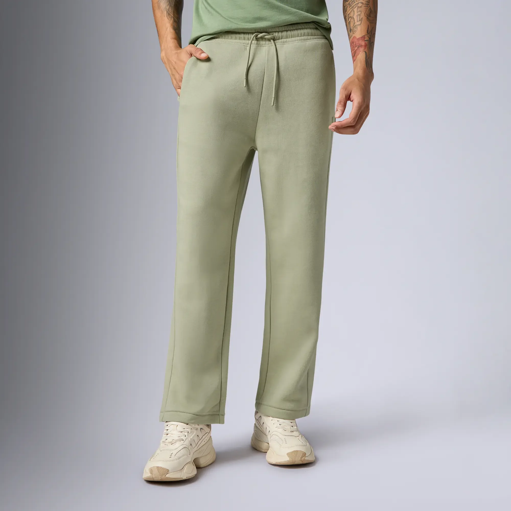 Pulse French Terry Cotton Blend Sweatpants Cascade Grey - Image 4