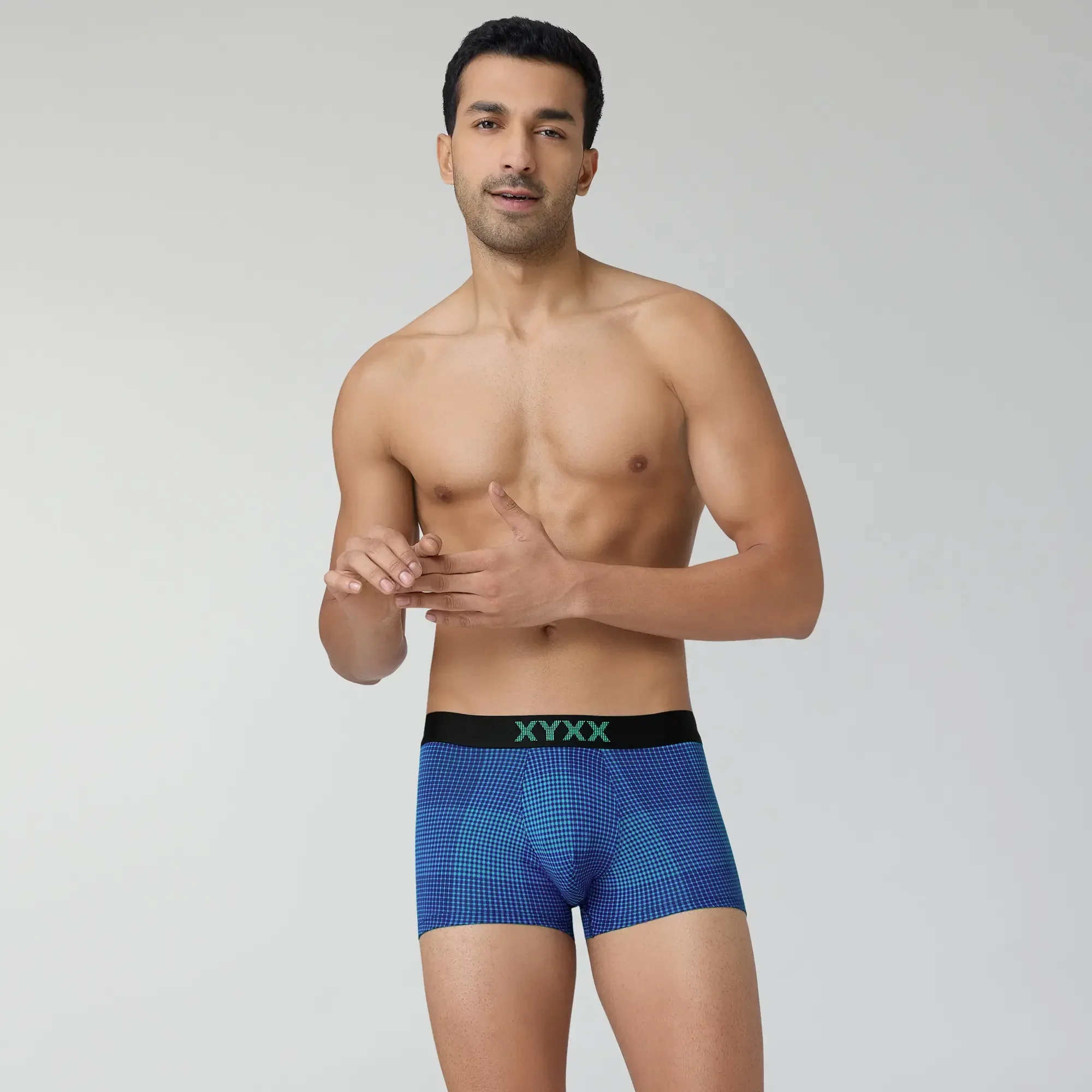 Quad Cotton Trunks Aqua Green - Image 3