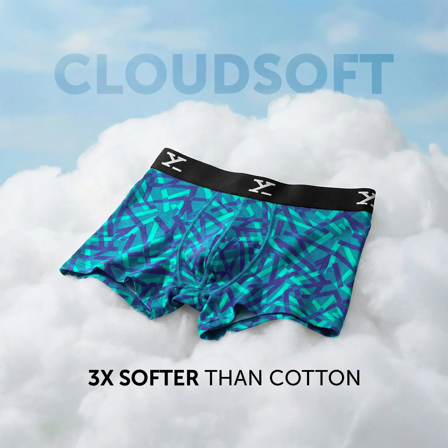 Shuffle Modal Trunks Aqua Strokes - Image 2