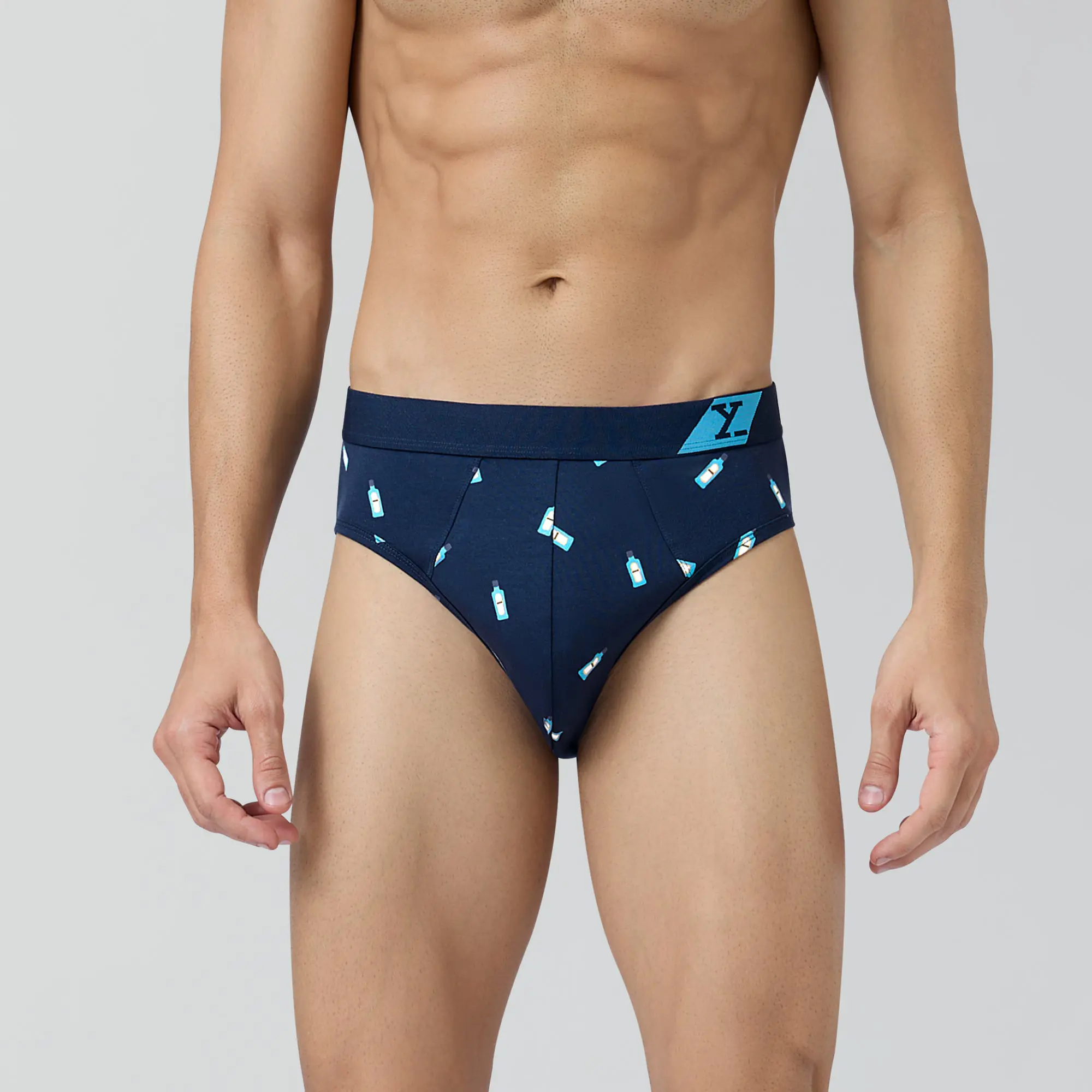 Splash Cotton Stretch Briefs Gin Blue - Image 2
