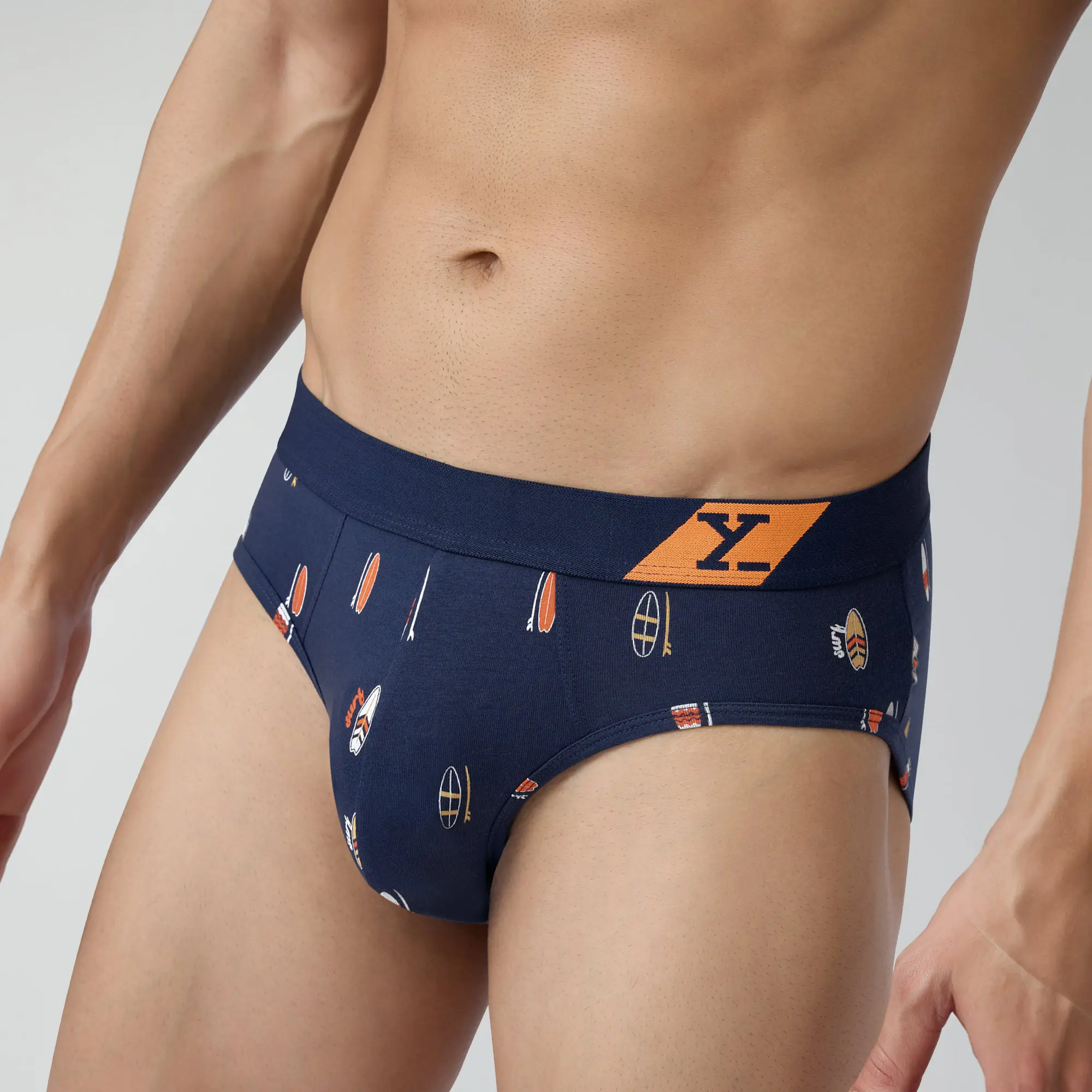 Splash Cotton Stretch Briefs Surfboard Blue - Image 6