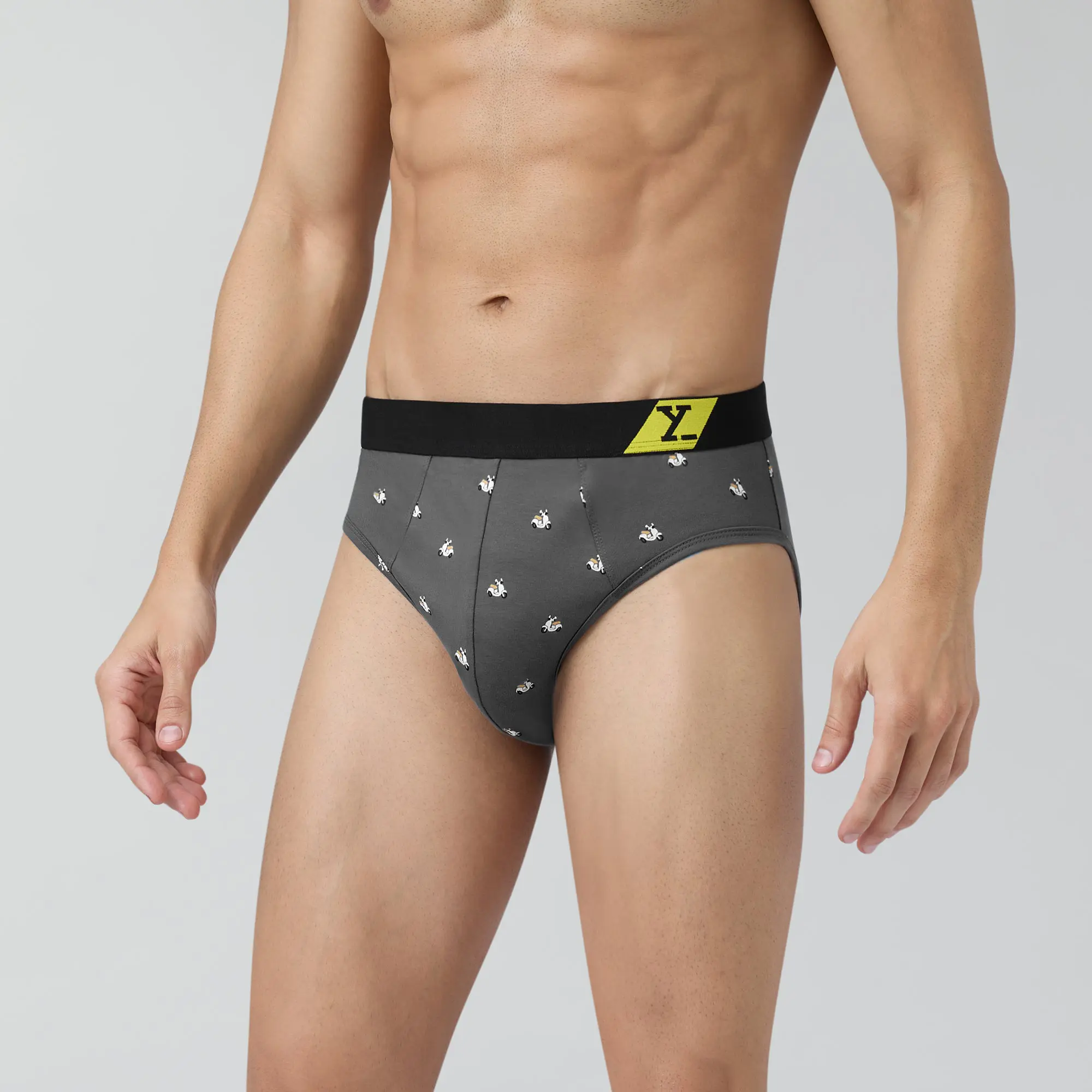 Splash Cotton Stretch Briefs Vespa Grey - Image 5