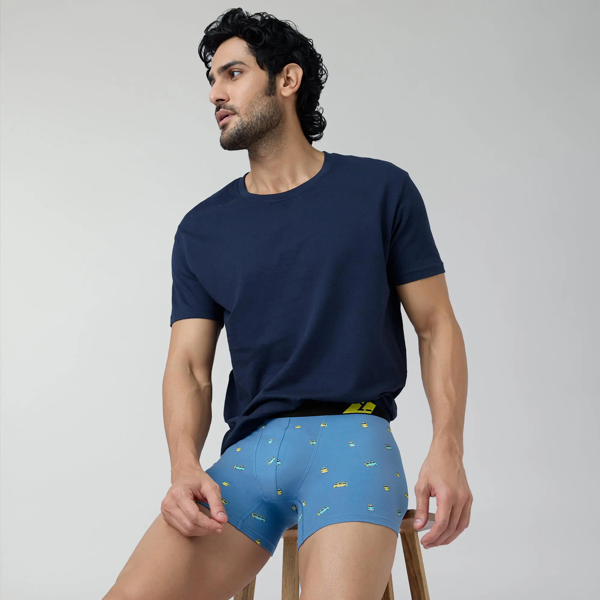 Splash Cotton Stretch Trunks Bus Blue - Image 3