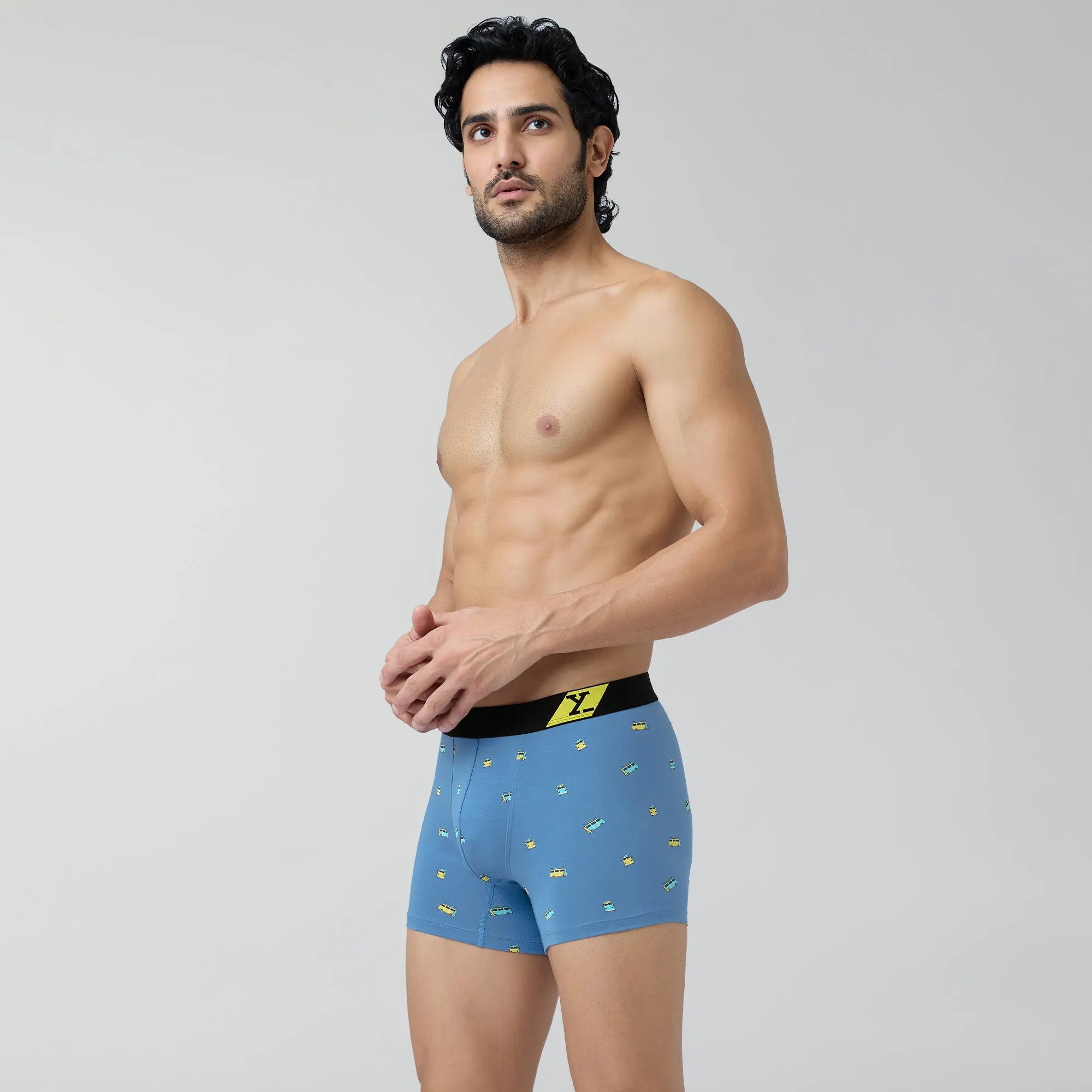 Splash Cotton Stretch Trunks Bus Blue - Image 4