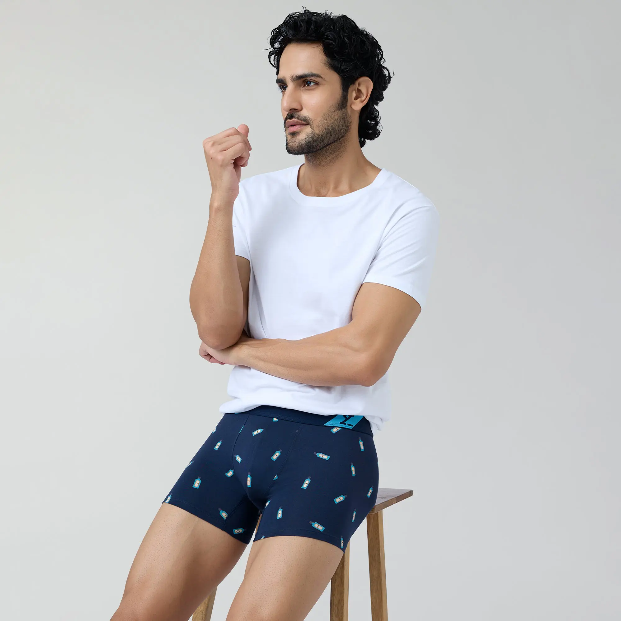 Splash Cotton Stretch Trunks Gin Blue - Image 4