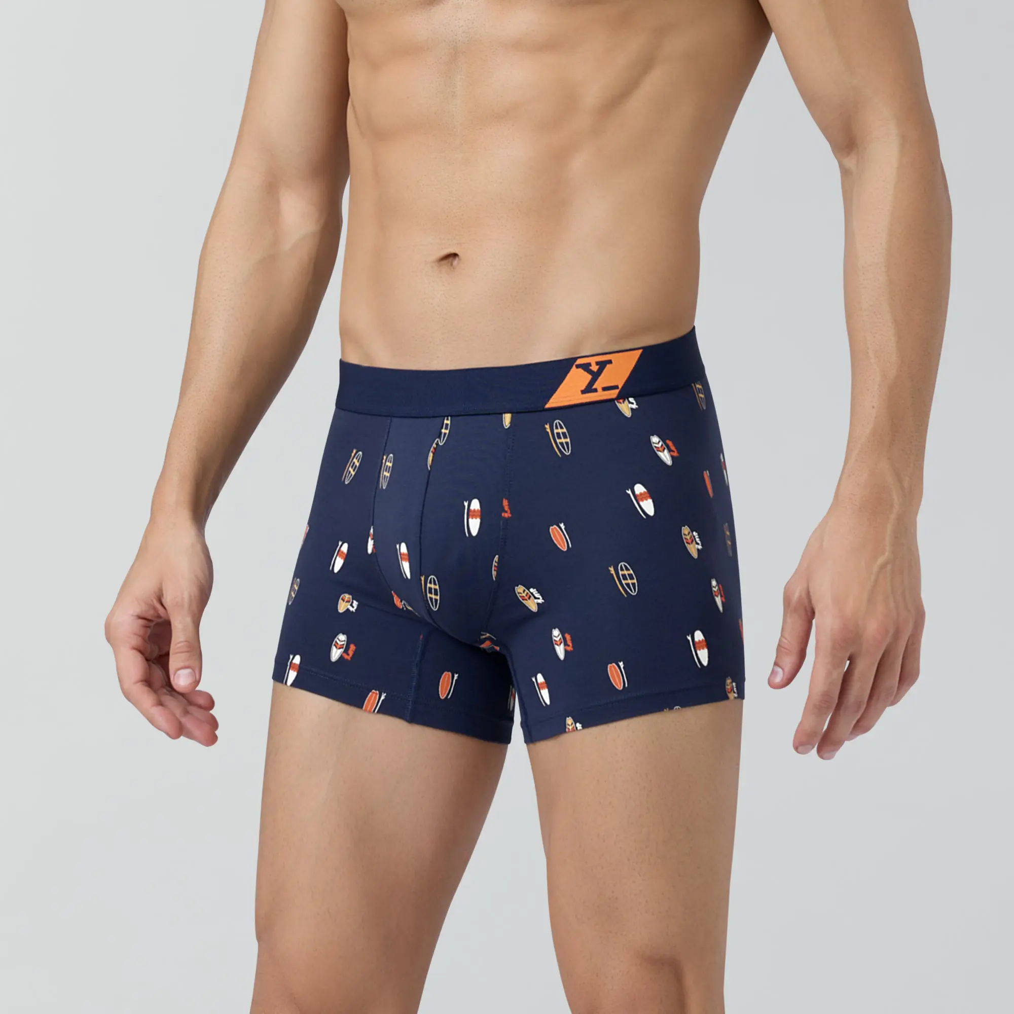 Splash Cotton Stretch Trunks Surfboard Blue - Image 5