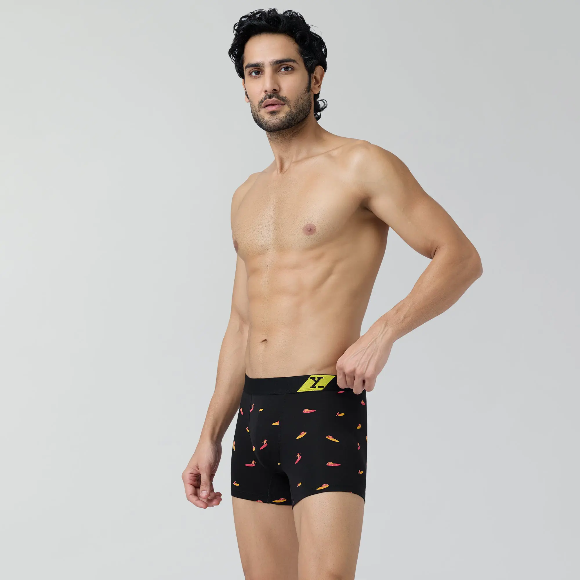 Splash Cotton Stretch Trunks Surfer Black - Image 3