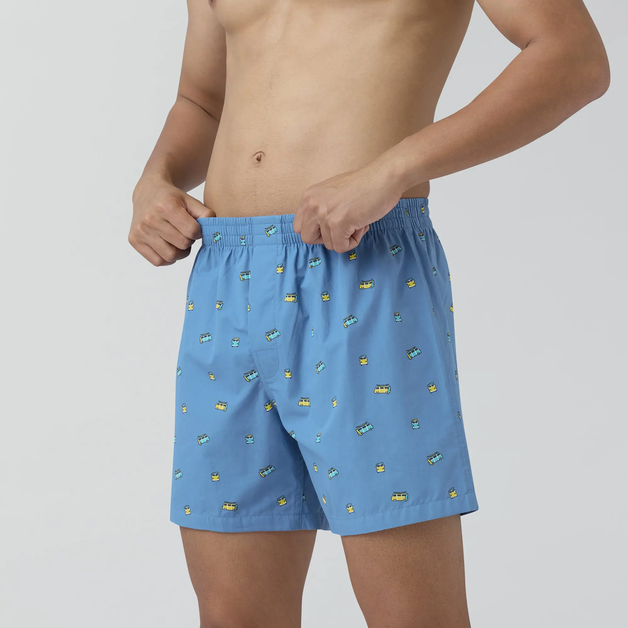 Splash Cotton Boxers - Bus Blue - Image 3