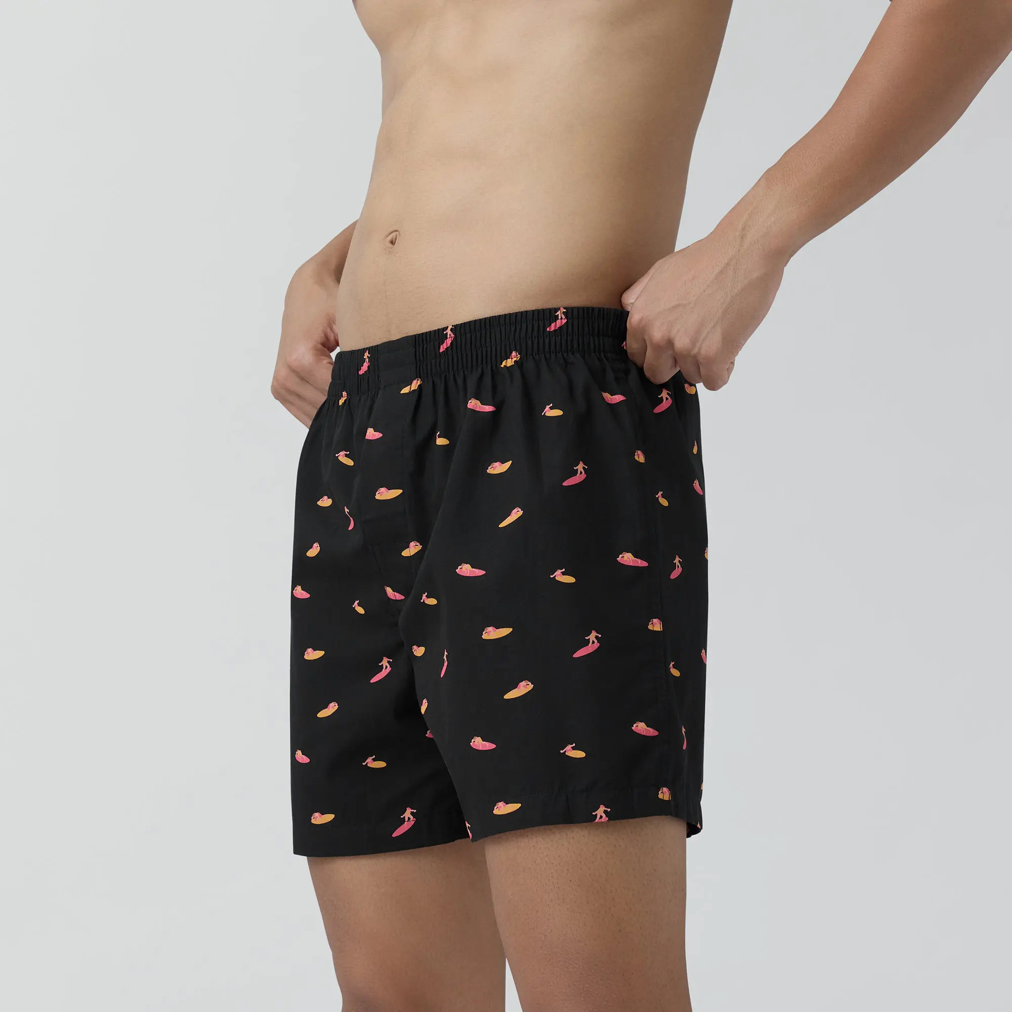 Splash Cotton Boxers - Surfer Black - Image 3