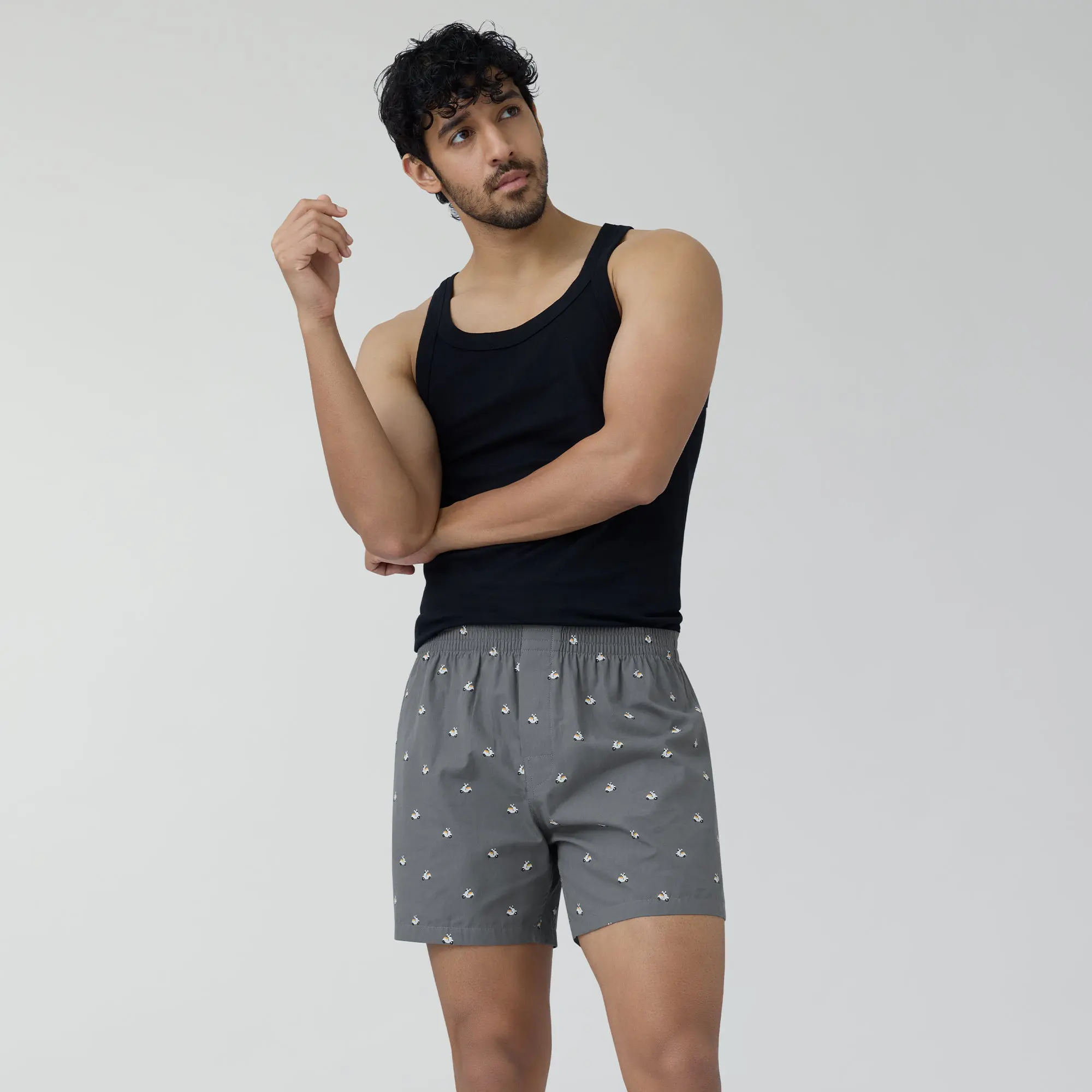 Splash Cotton Boxers - Vespa Grey - Image 6