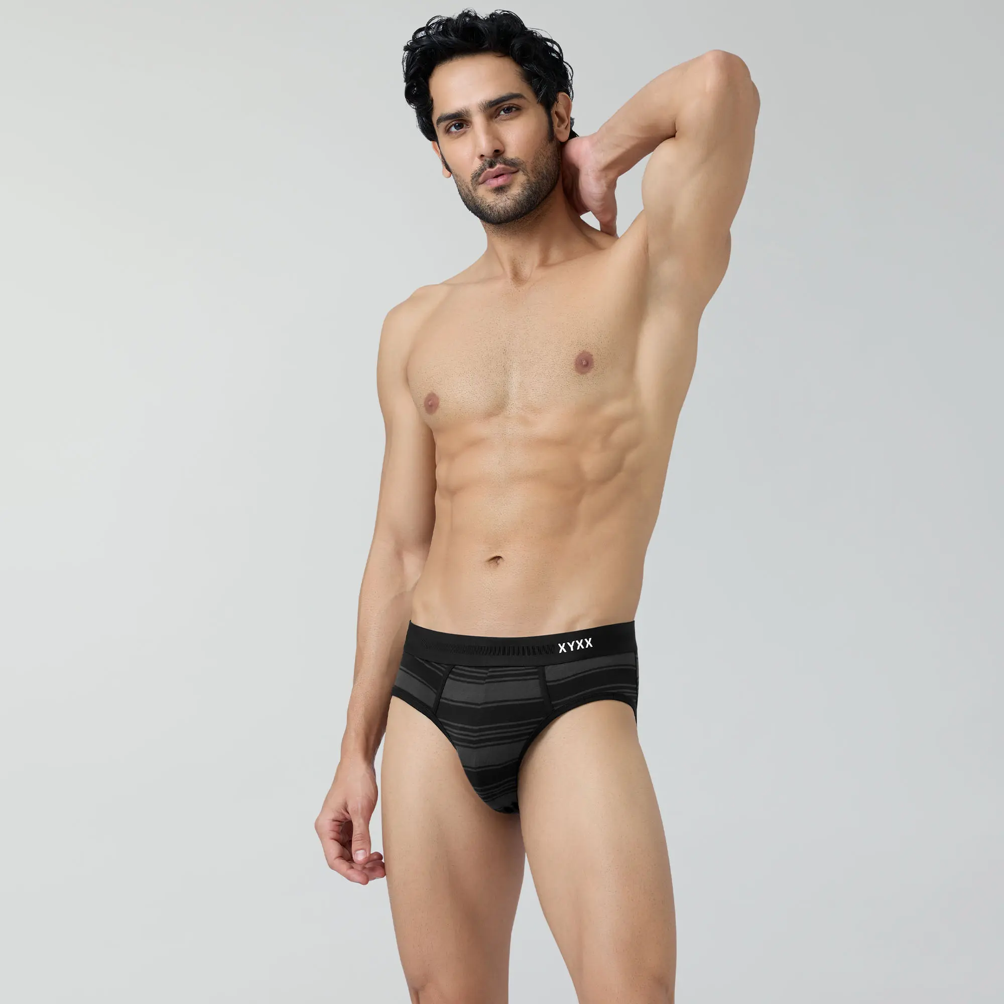 Streax Cotton Stretch Briefs Smoke Black - Image 3