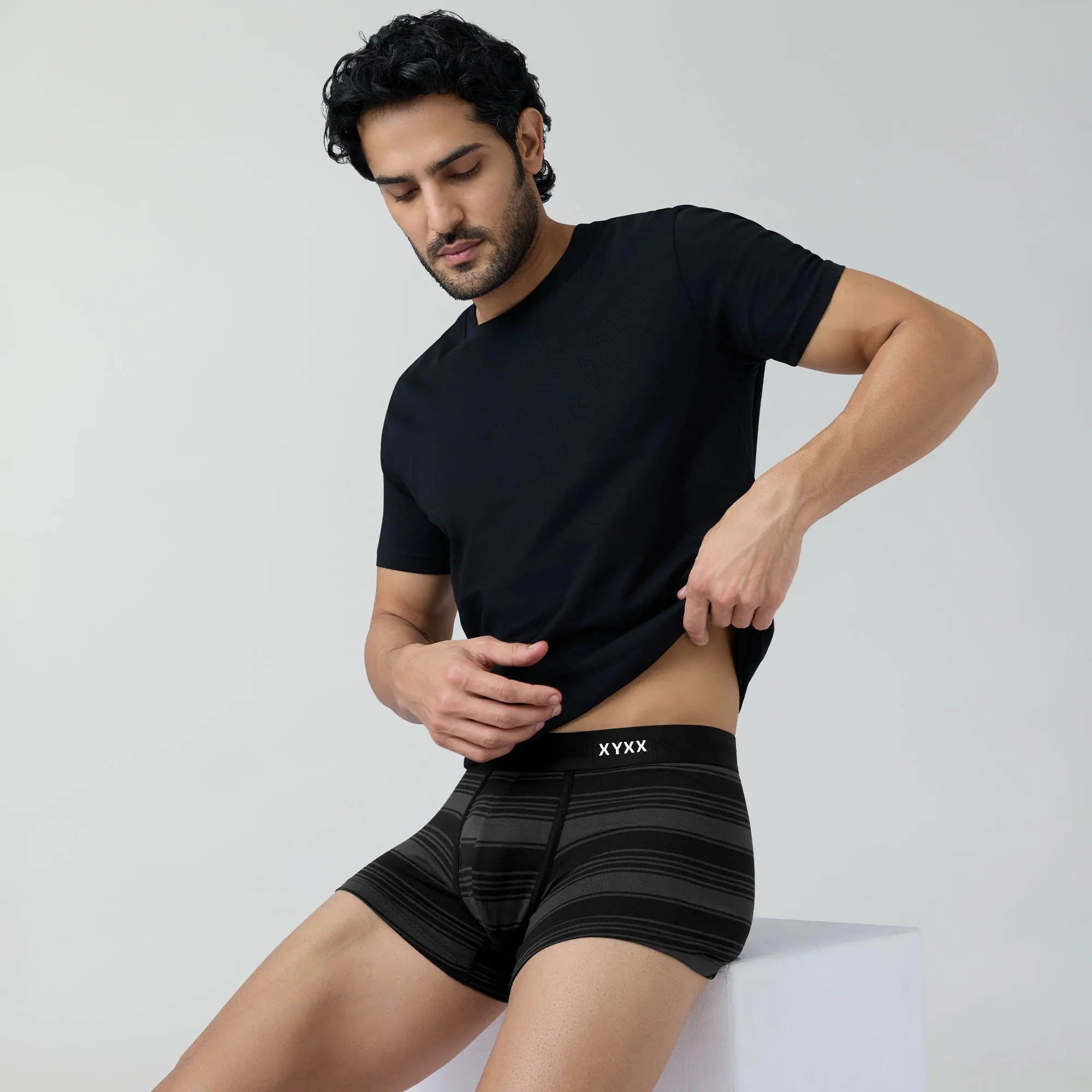Streax Cotton Stretch Trunks Smoke Black - Image 4