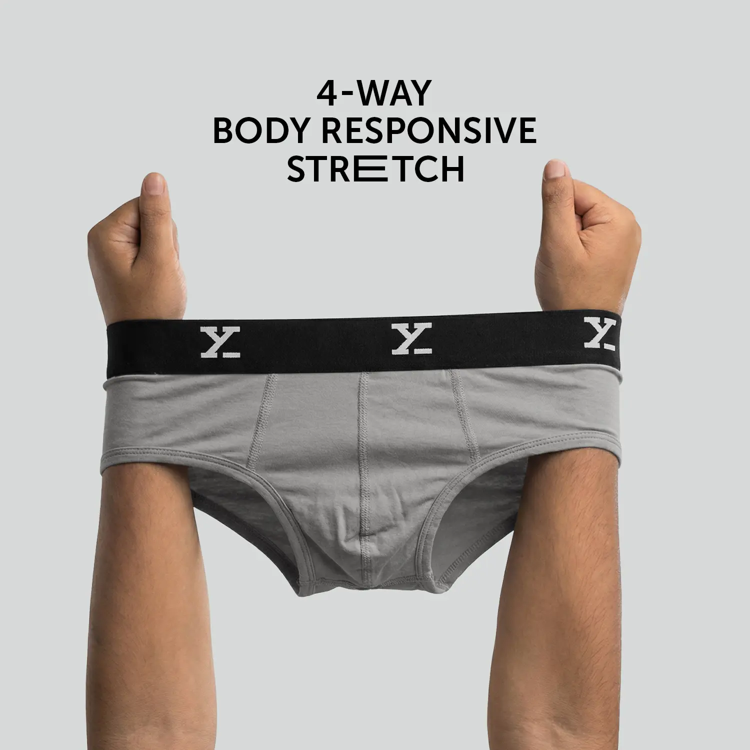 Ace Modal Briefs Heather Grey - Image 3
