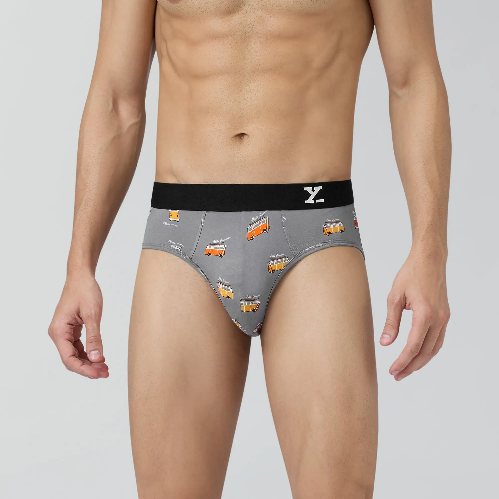 Surf Cotton Stretch Briefs Bus Grey - Image 2