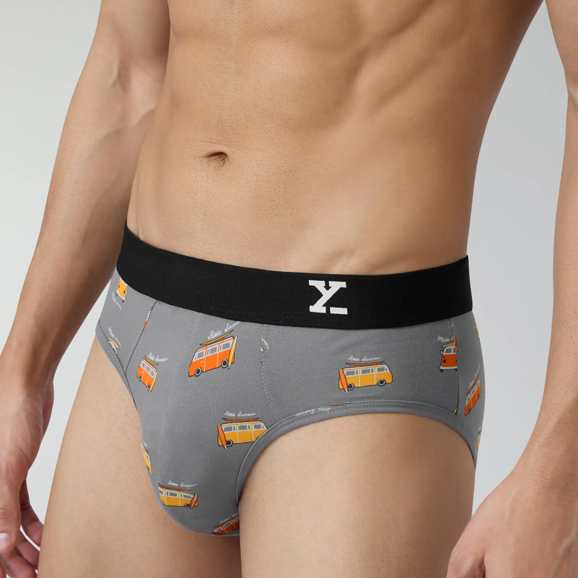 Surf Cotton Stretch Briefs Bus Grey - Image 6