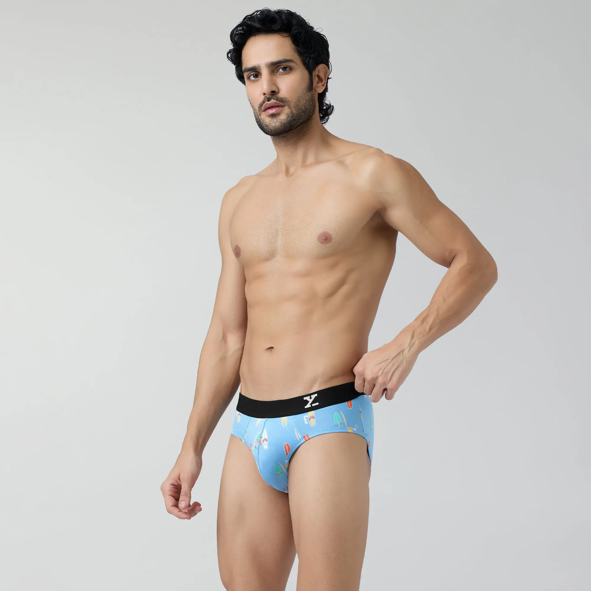 Surf Cotton Stretch Briefs Surfboard Blue - Image 4