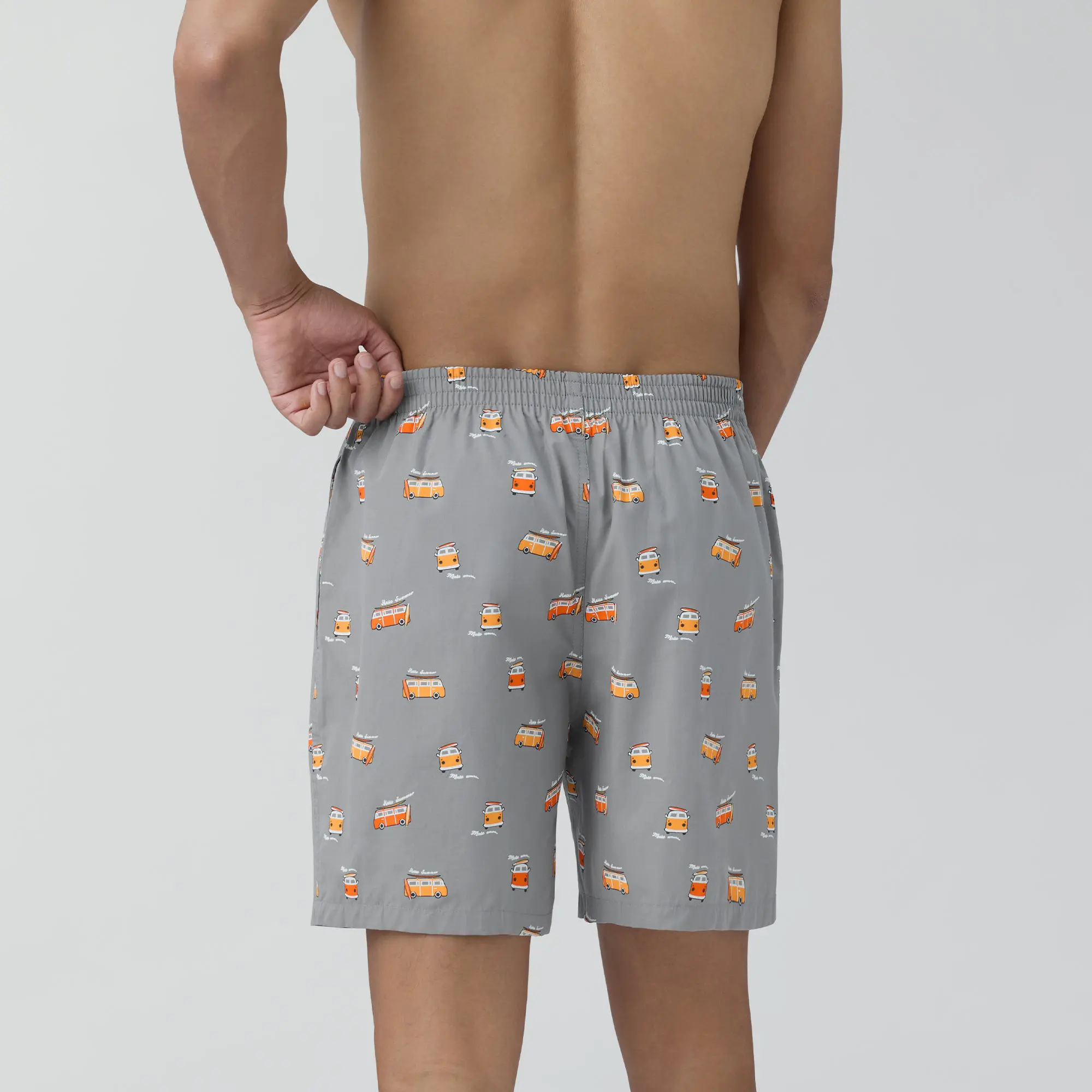Surf Super Combed Cotton Boxer Shorts Bus Grey - Image 5