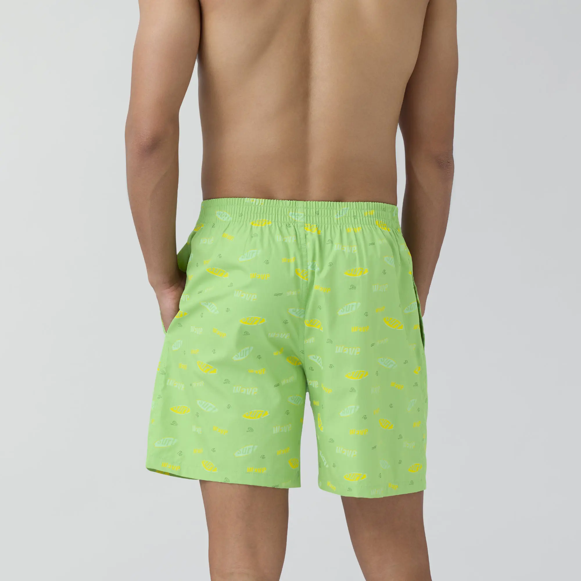 Surf Super Combed Cotton Boxer Shorts Wave Green - Image 5