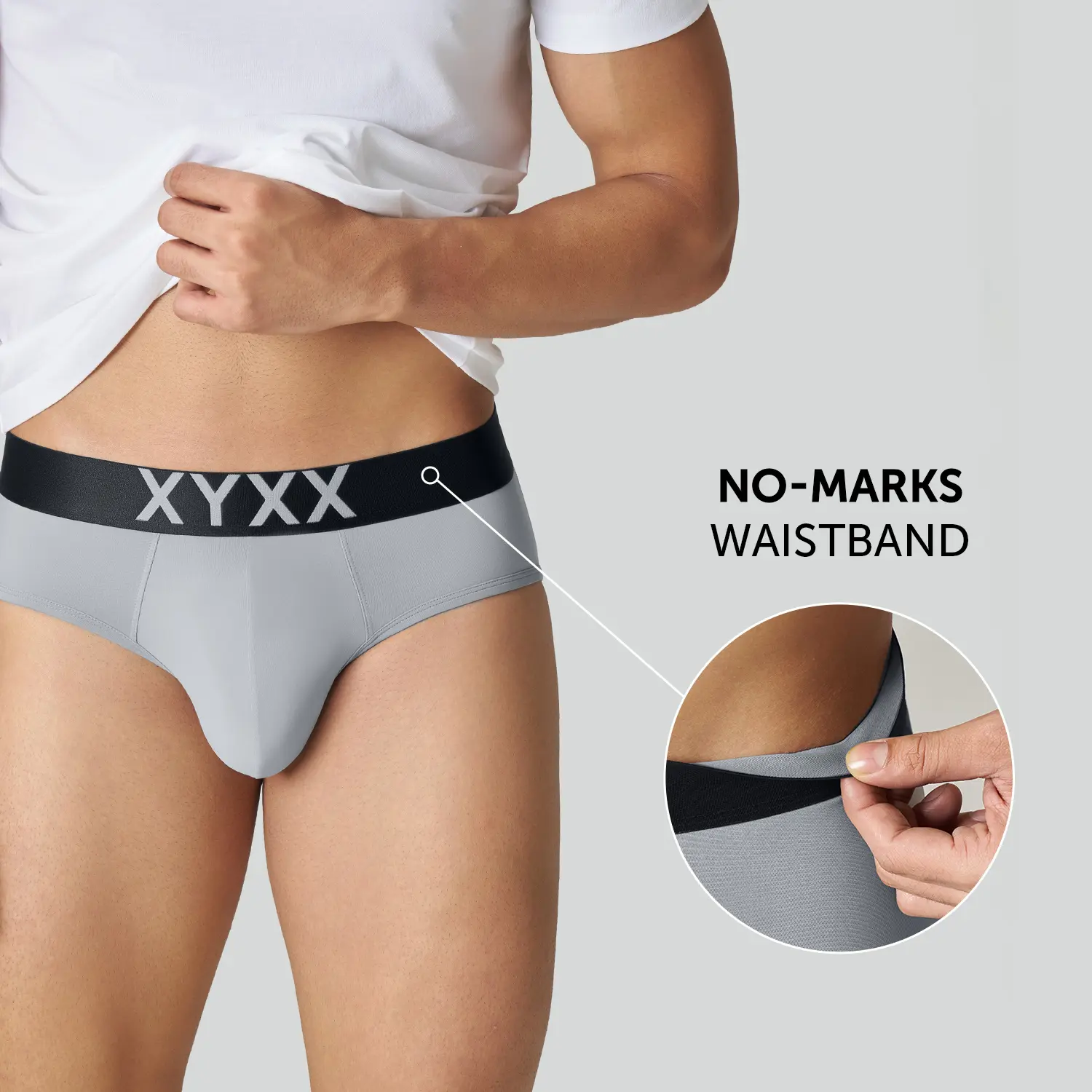 Alpha Tactel Briefs - Ash Grey - Image 4