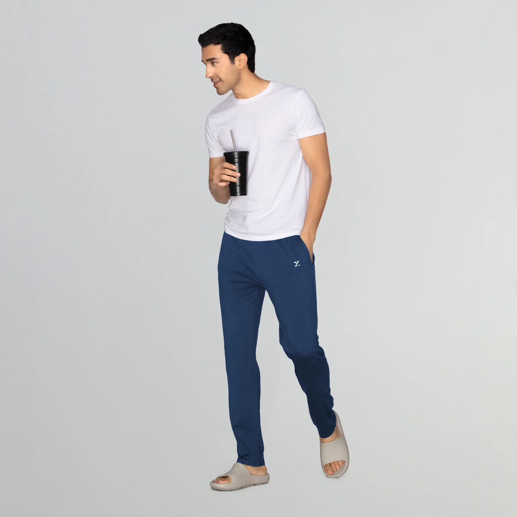 Ace Modal-Cotton Lounge Pants Estate Blue - Image 4