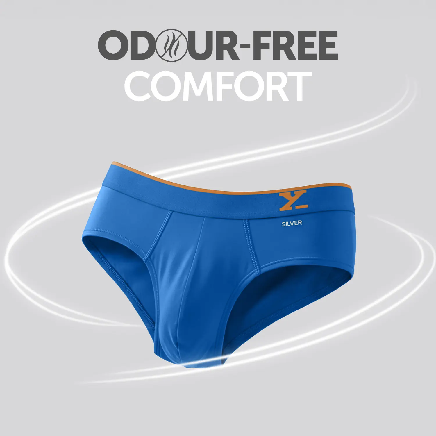 Traq Silver Cotton Briefs Horizon Blue - Image 2