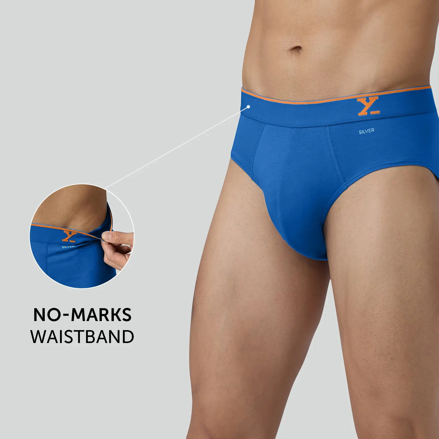 Traq Silver Cotton Briefs Horizon Blue - Image 4